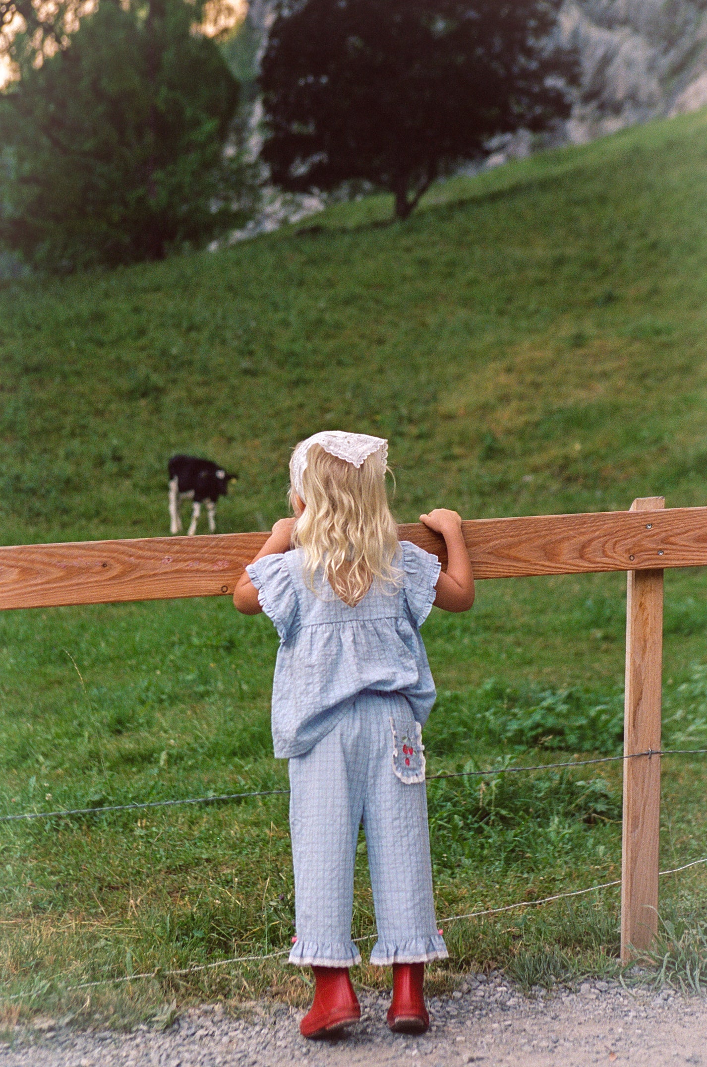 JUNI JNR - Dora Pant Sky Gingham