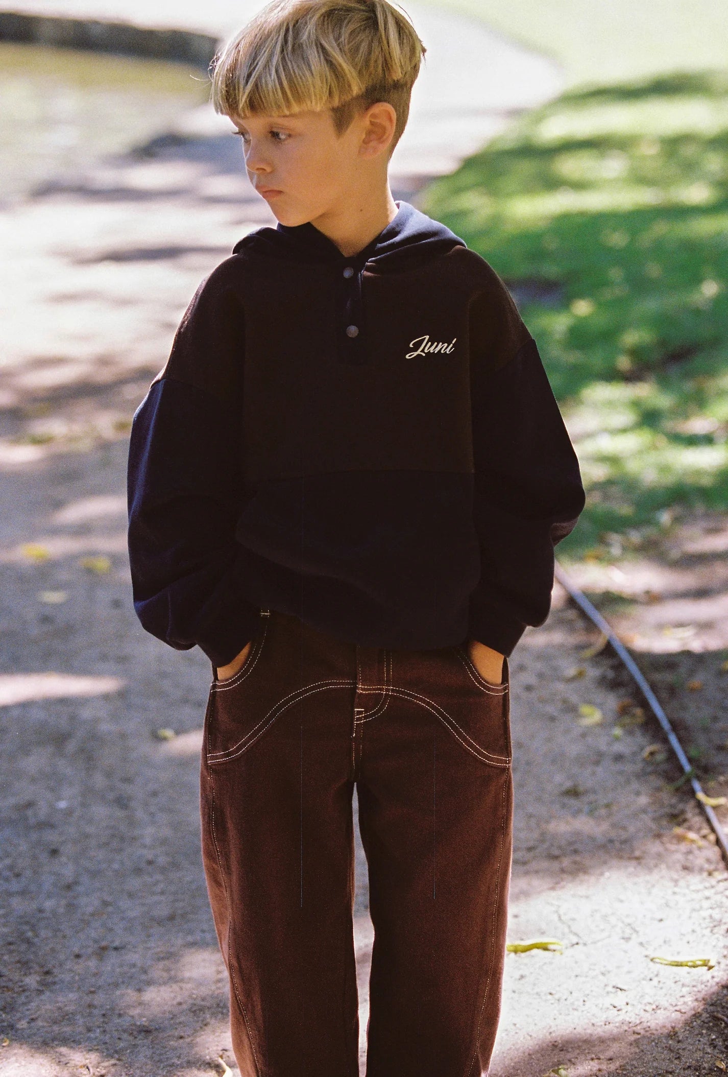 JUNI JNR - Dylan Barrel Leg Jean Cocoa