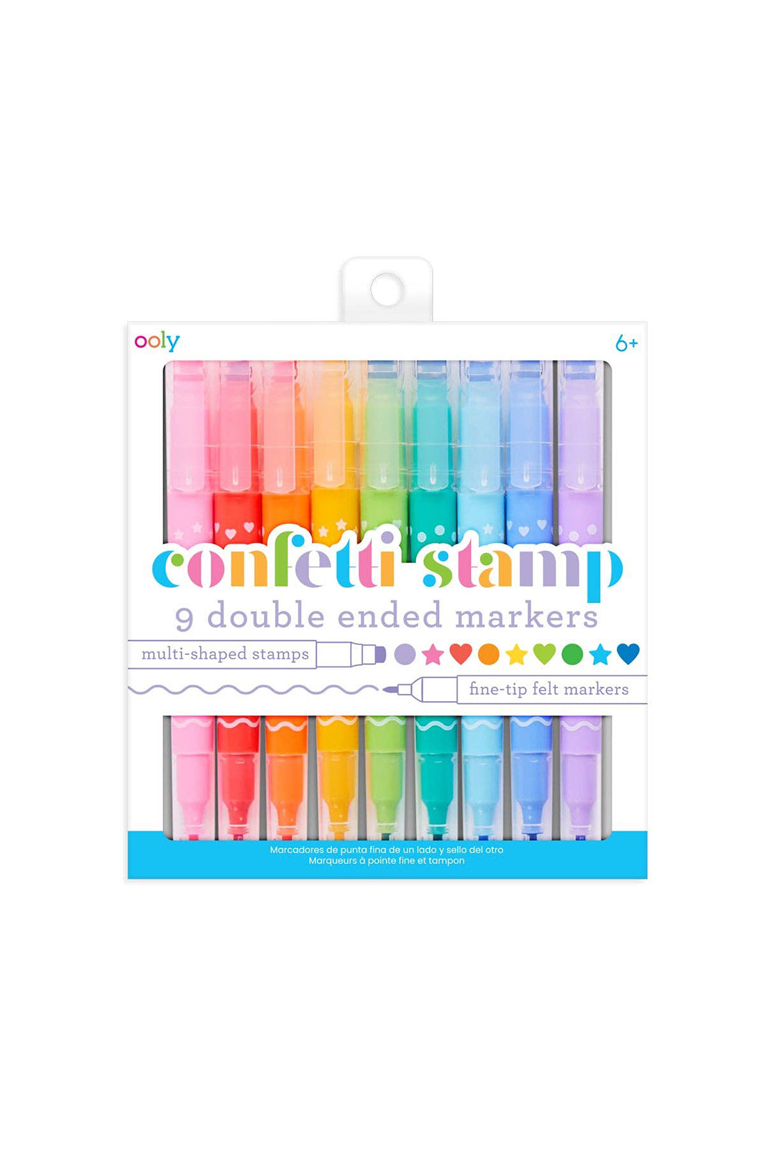 OOLY confetti stamp double ended markers pack.