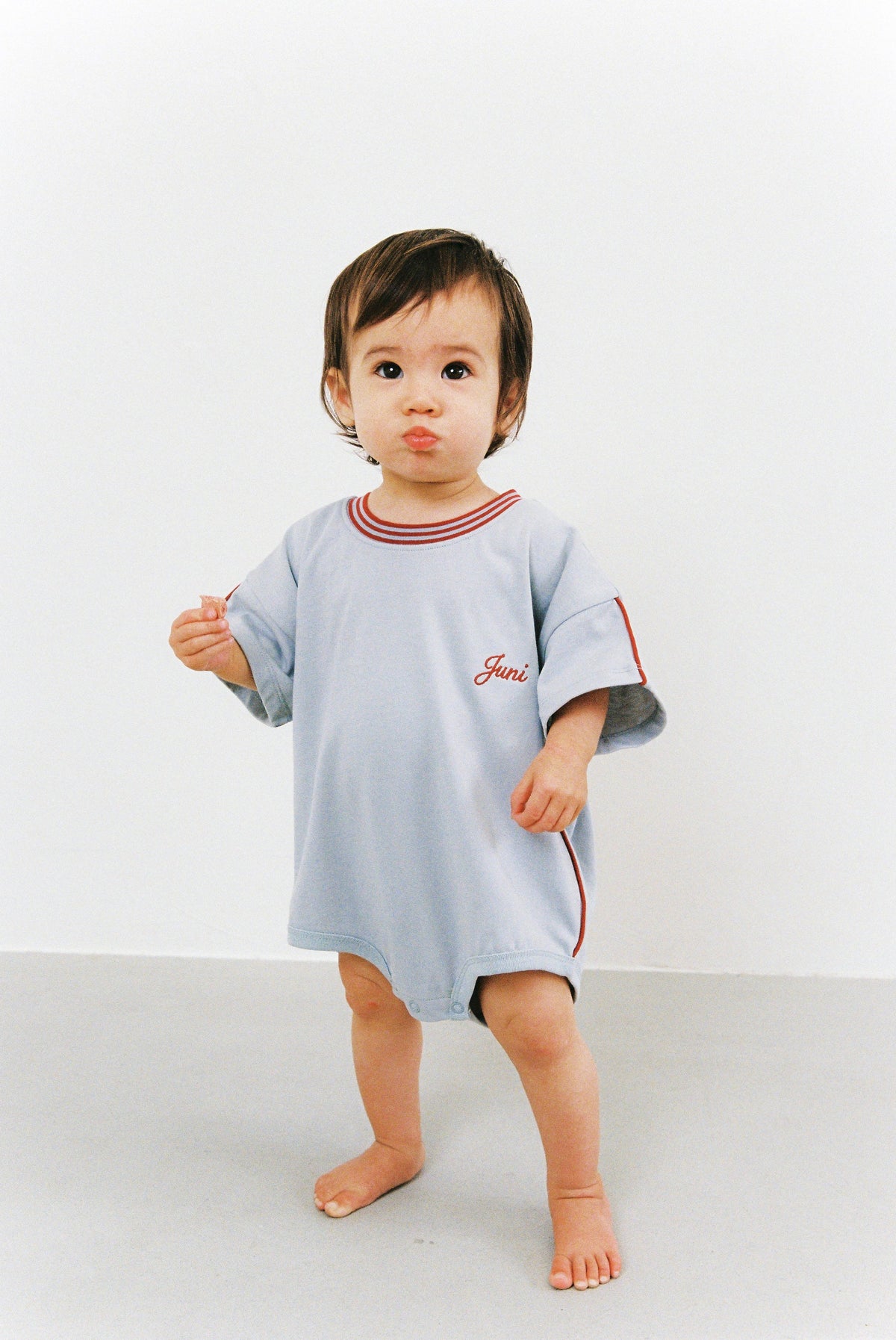 Juni JNR Riley T-Shirt Romper Dusty Blue