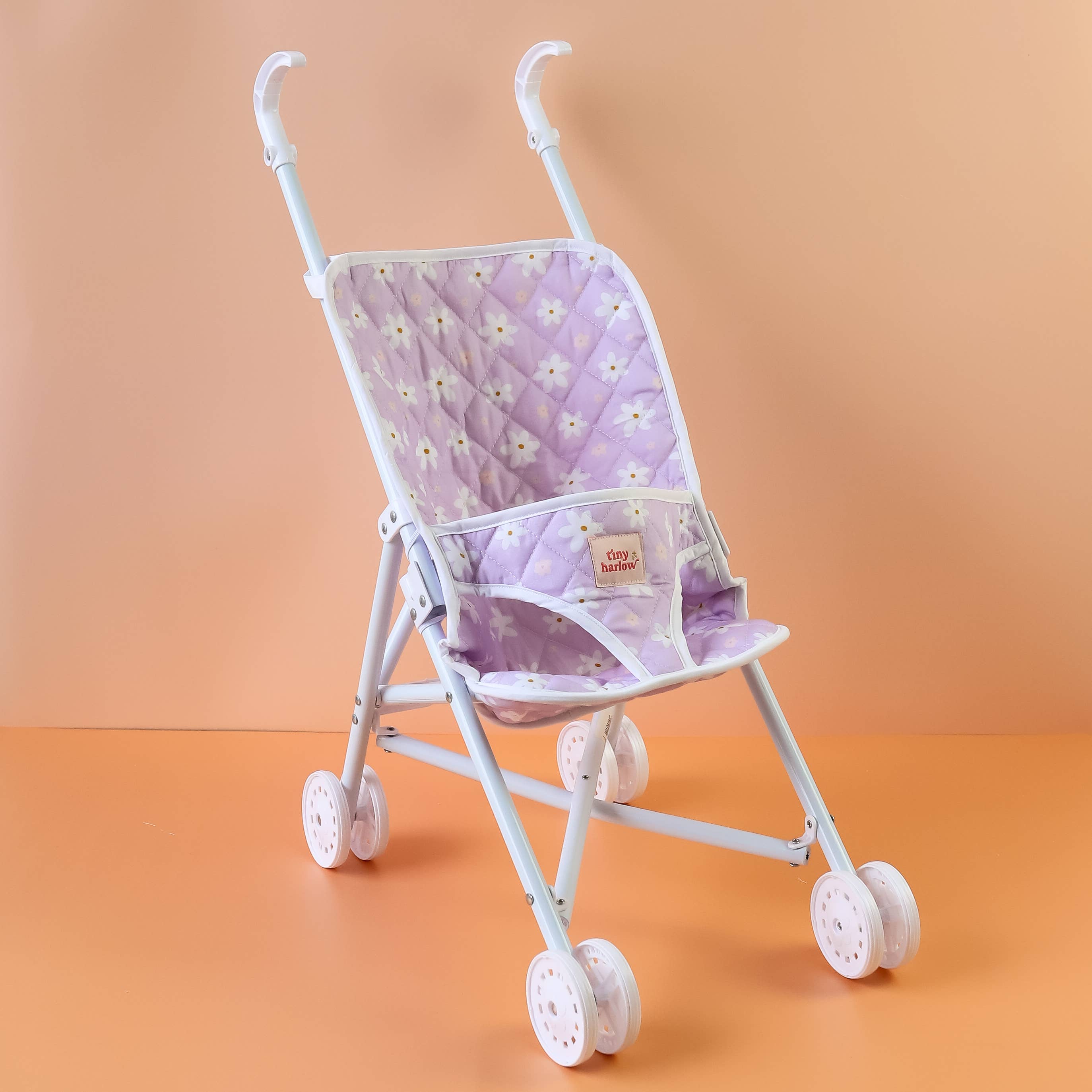 Tiny Harlow Folding Dolls Stroller -  Lilac Daisy
