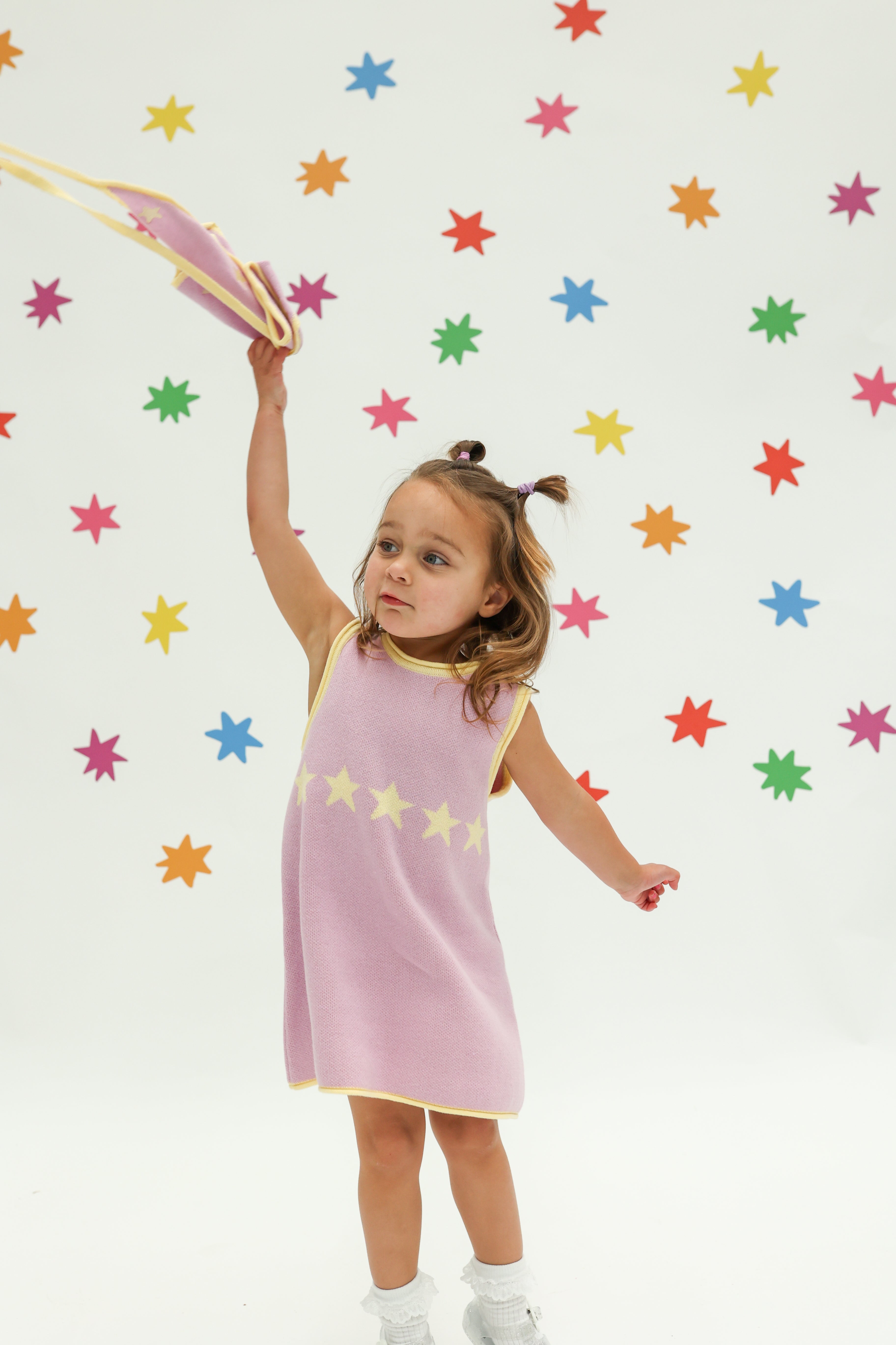 Sunday Siblings - Stars Align Dress Purple & Yellow