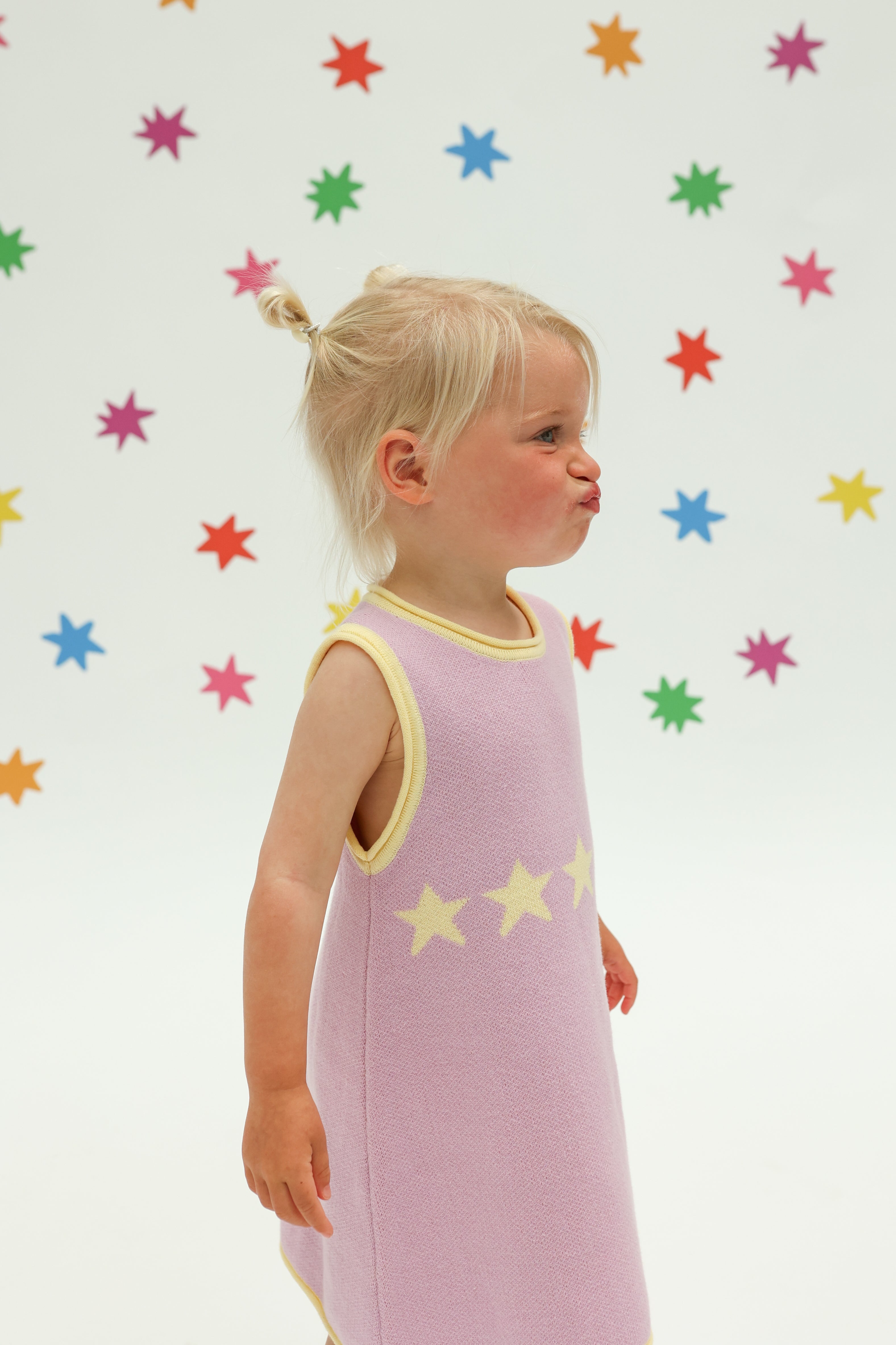 Sunday Siblings - Stars Align Dress Purple & Yellow
