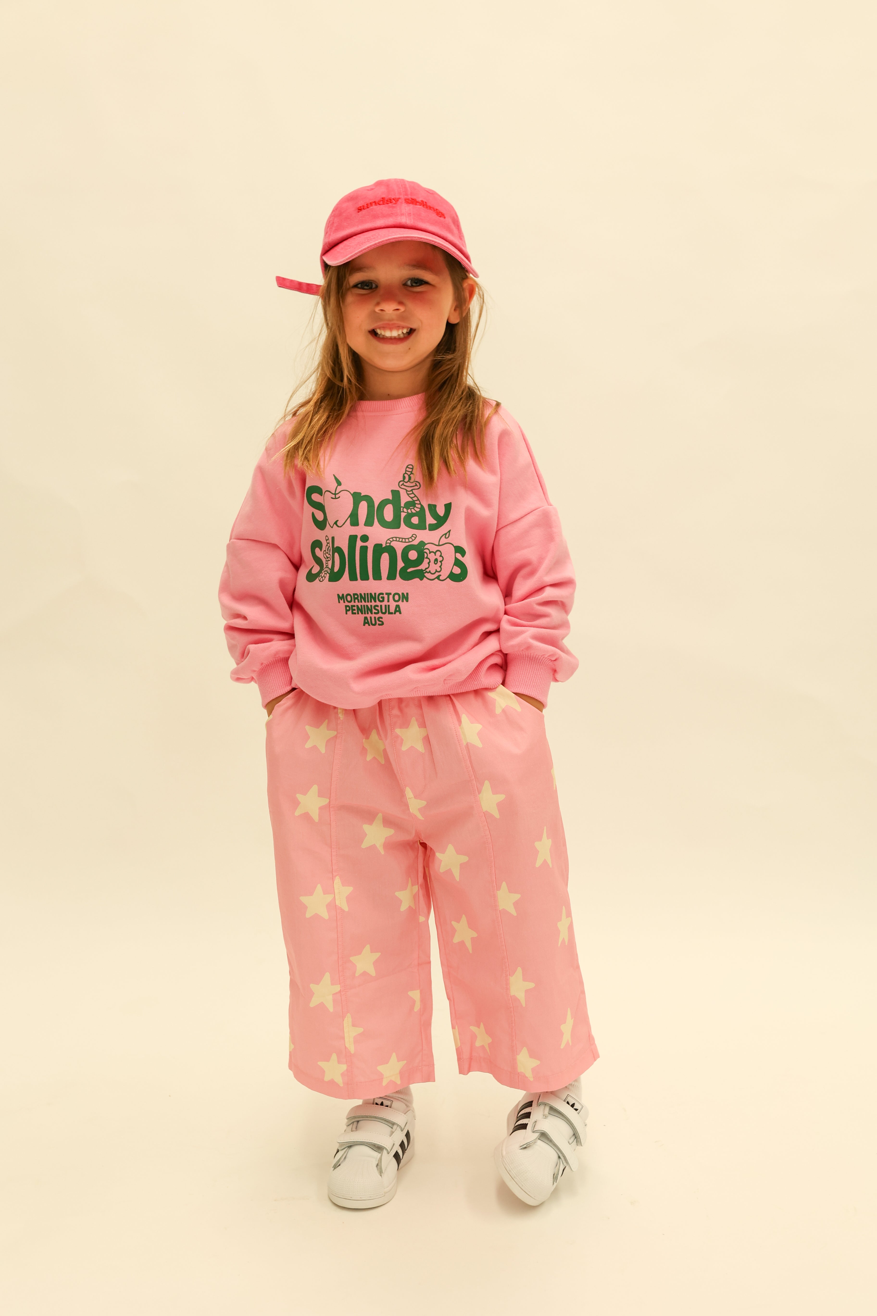 Sunday Siblings - Doc Sweater Pink/Green