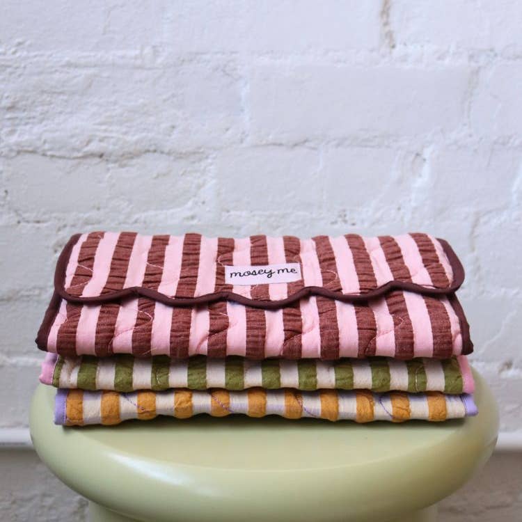 Mosey Me Sundae Seersucker Change Mat folded