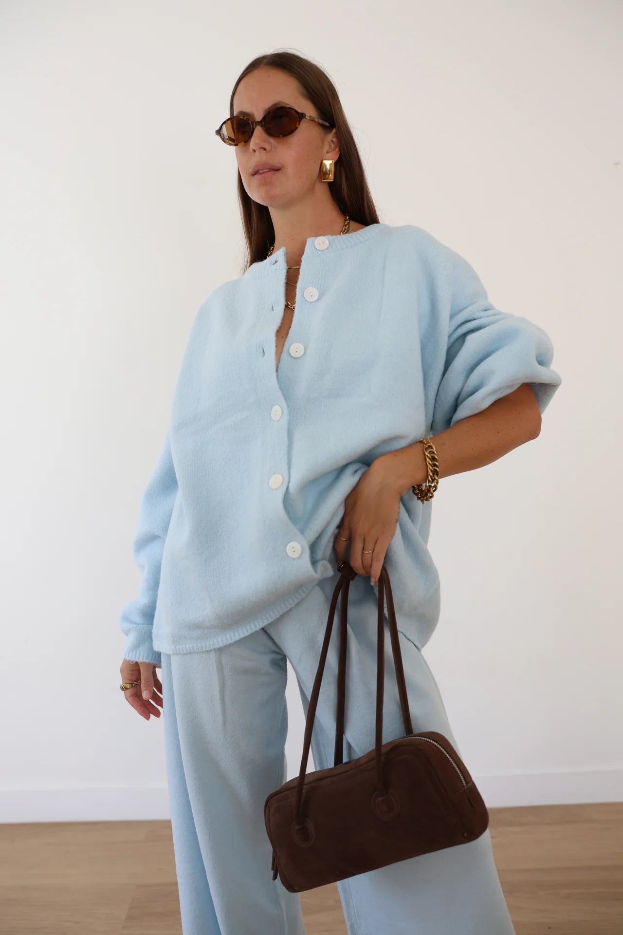 PRE-ORDER By Billie - Sienna Knit Cardigan Nantucket Blue