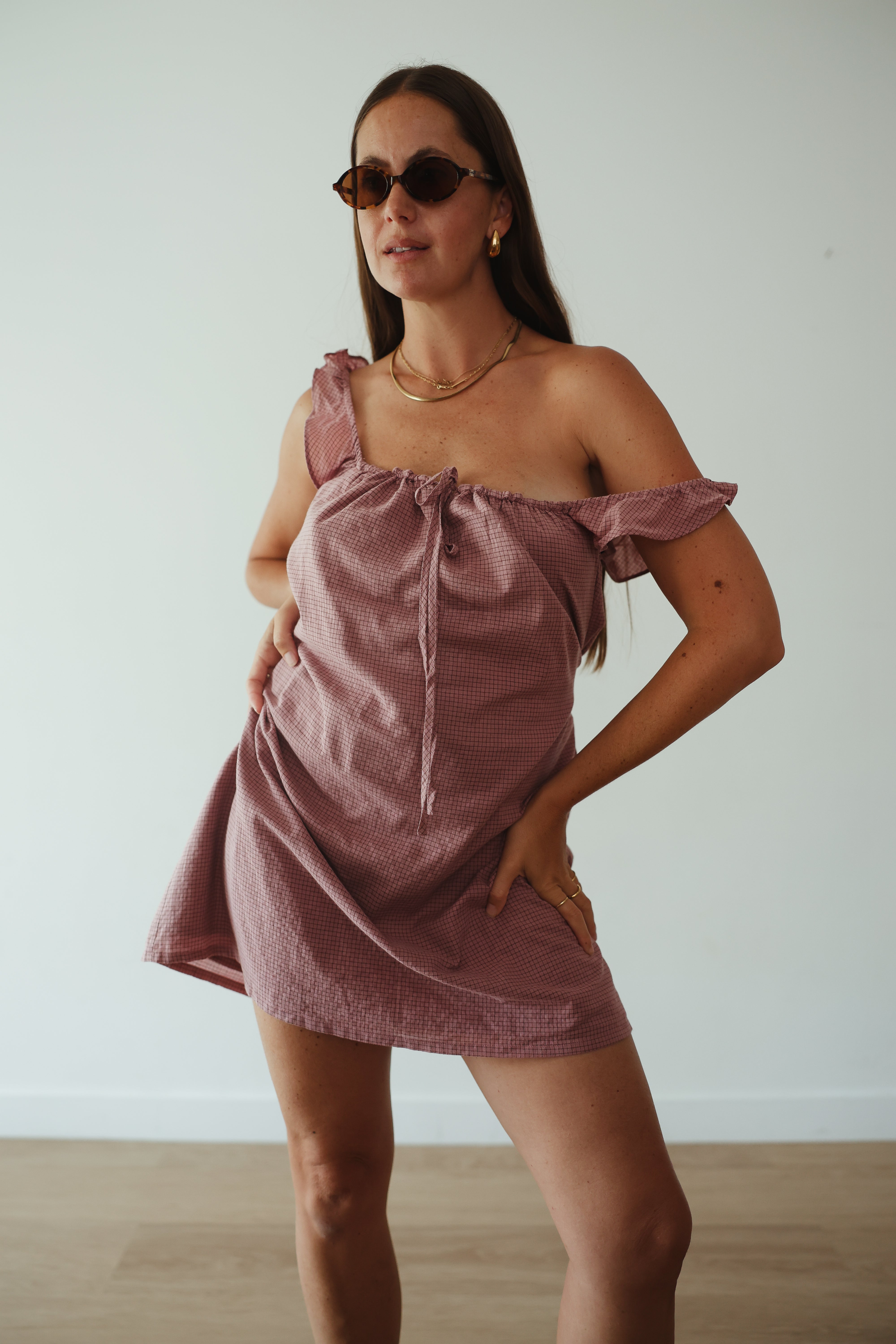 By Billie - Sophie Dress Pink Check