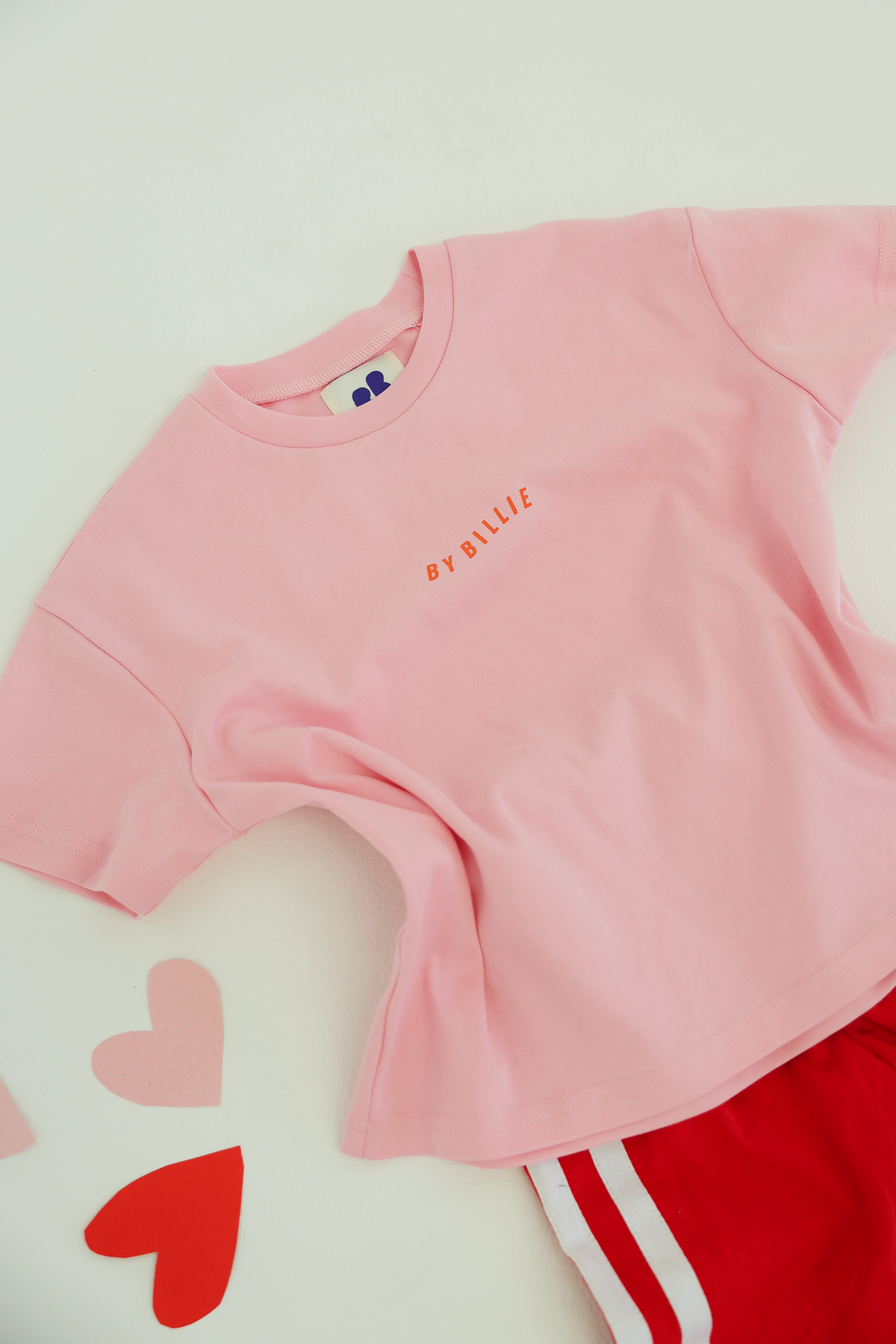 By Billie - Organic Cotton Wave Tee Pink