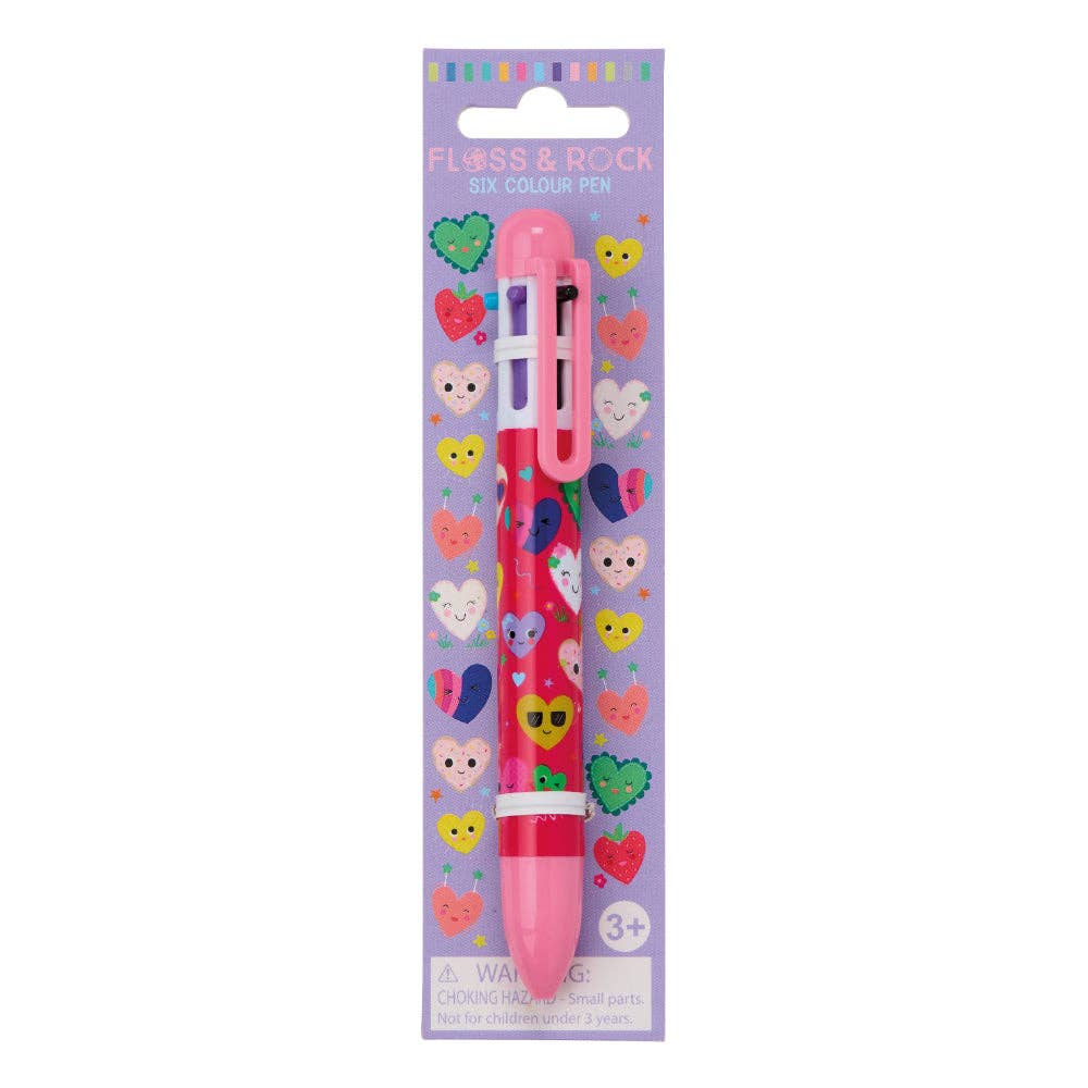 Floss & Rock  - Six Colour Pen Hearts