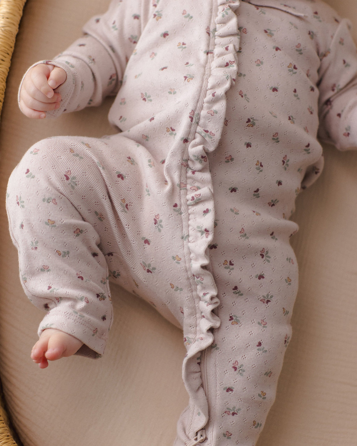 Quincy Mae Ruffle Jumpsuit Heart Ditsy