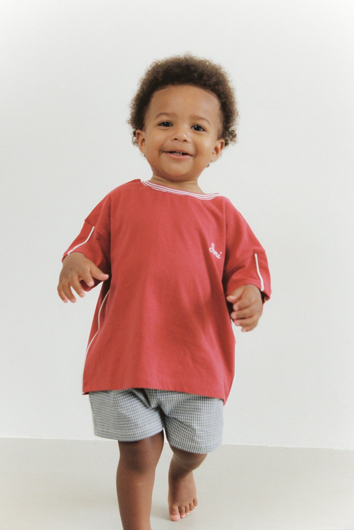 Juni JNR Banjo Short Grey Check