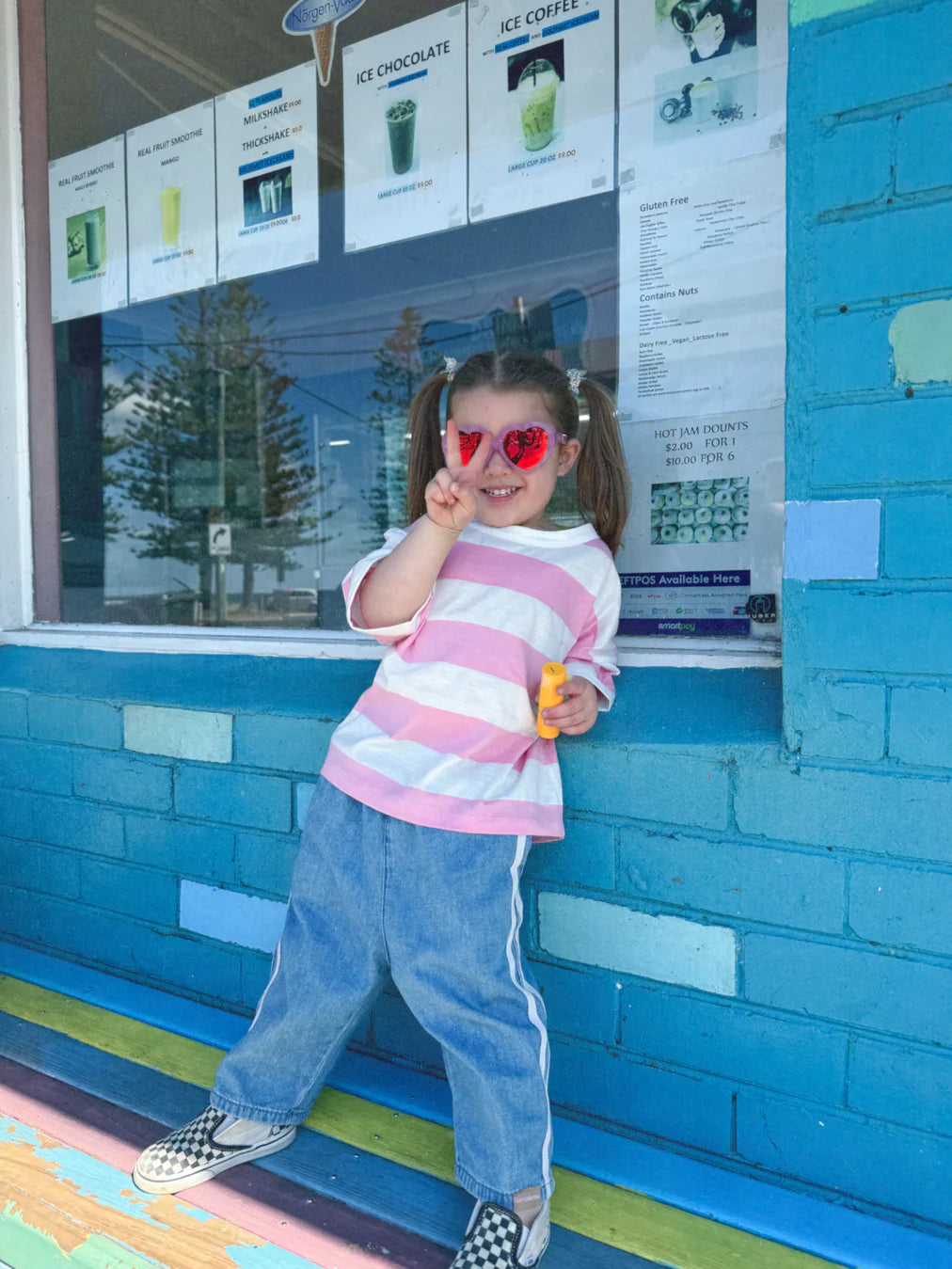 Twin Collective ~ Stripe Tee Candy Pink