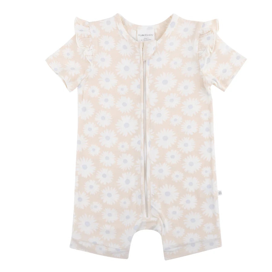 Day or Night Short Sleeve Frill Onesie Petal Fields