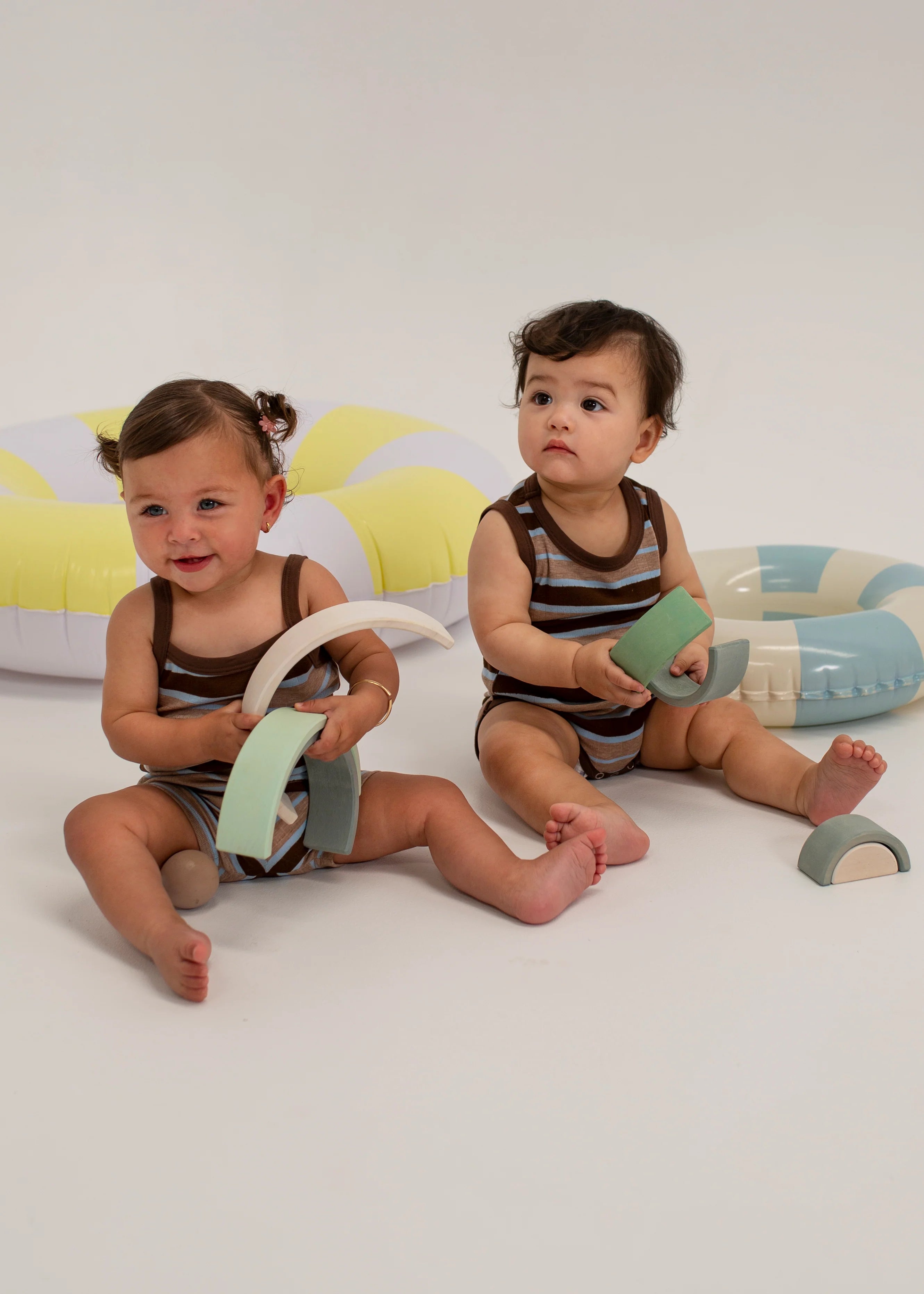 Tiny Trove - Vivi Rib Pointelle Set Stripe