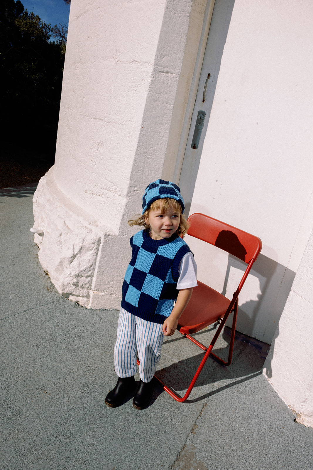 PRE-ORDER Sunday Siblings - Nonno Vest Light Blue/Dark Blue