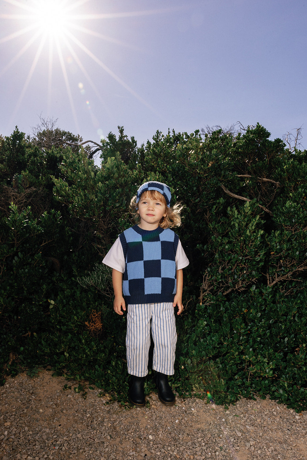 PRE-ORDER Sunday Siblings - Nonno Vest Light Blue/Dark Blue