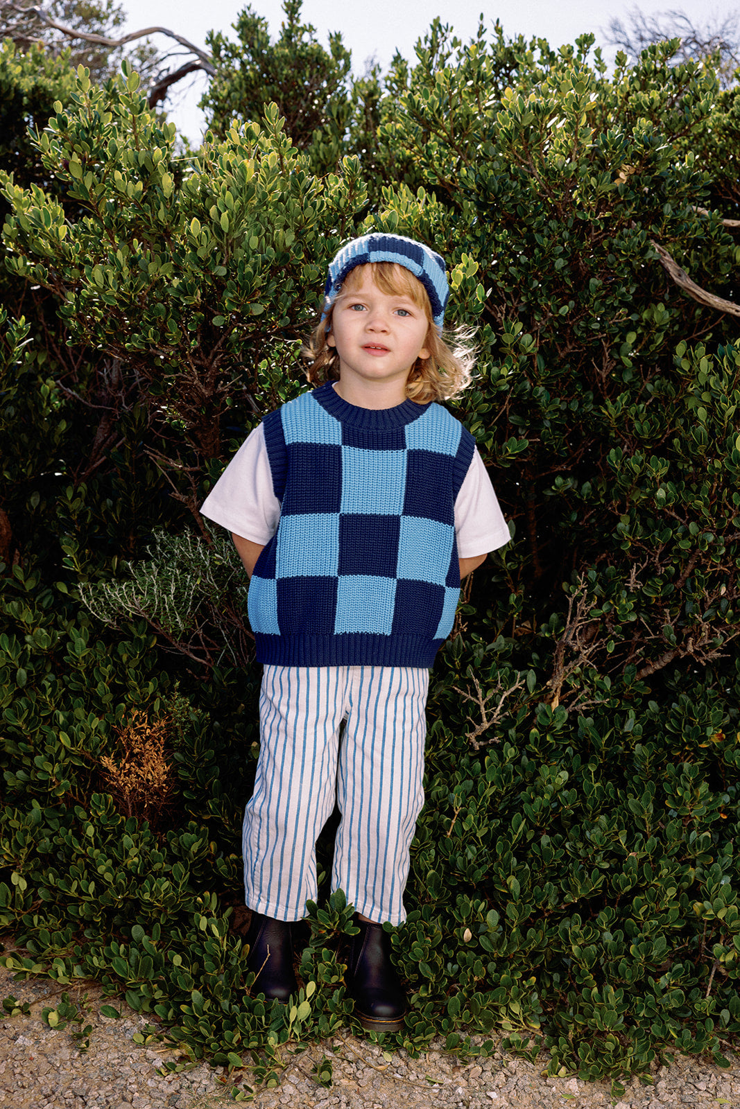 PRE-ORDER Sunday Siblings - Nonno Vest Light Blue/Dark Blue