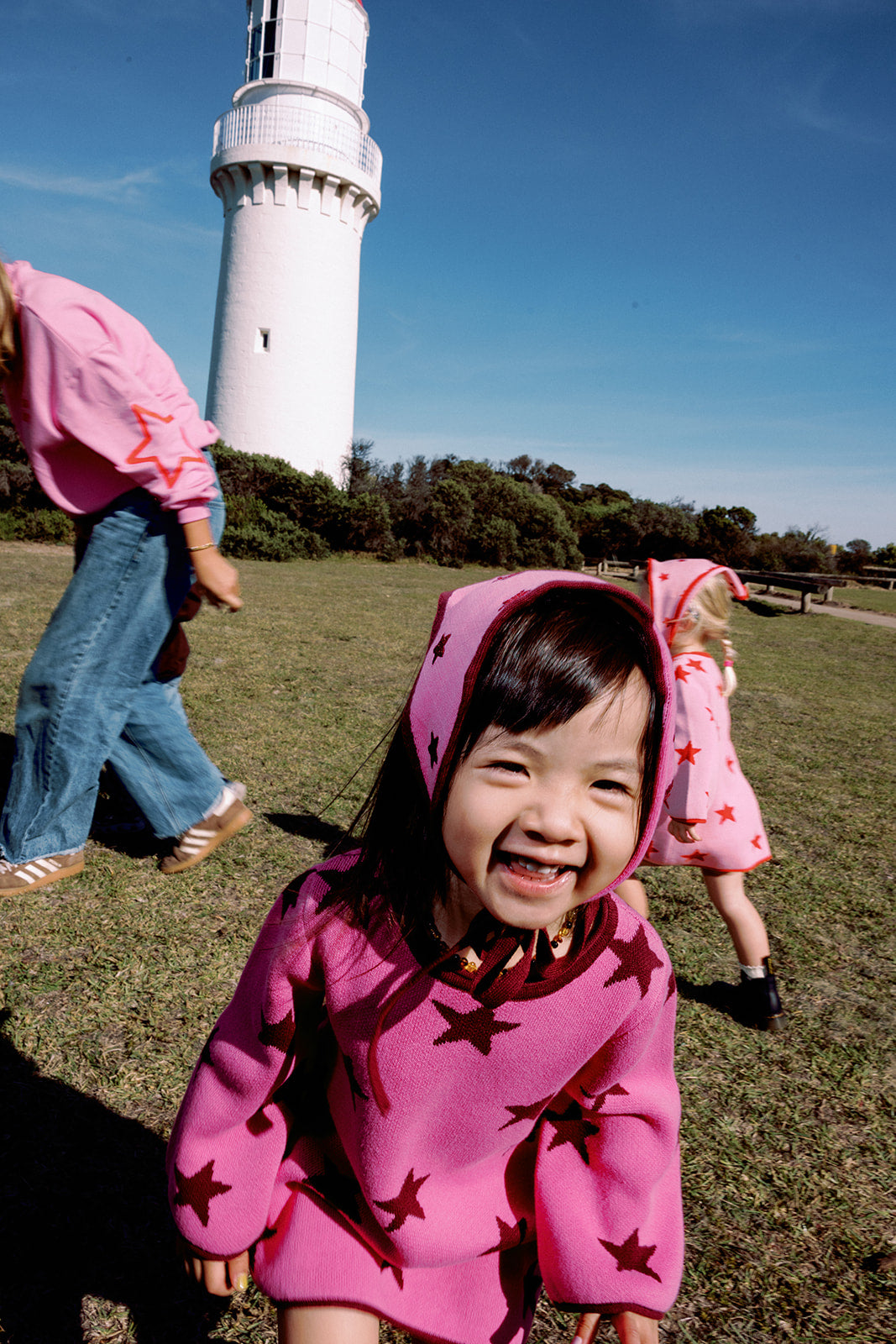PRE-ORDER Sunday Siblings - Lucky Stars Dress Bright Pink