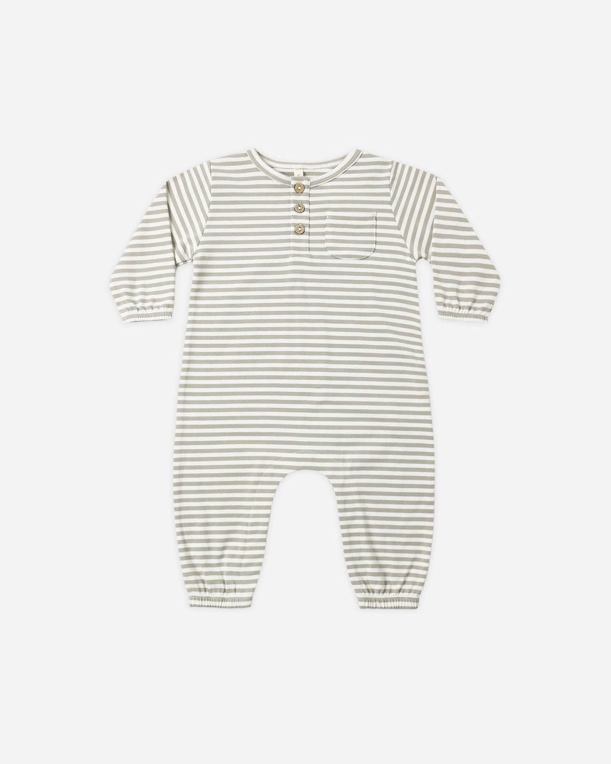 Quincy Mae Long Sleeve Pocket Jumpsuit Laurel Stripe