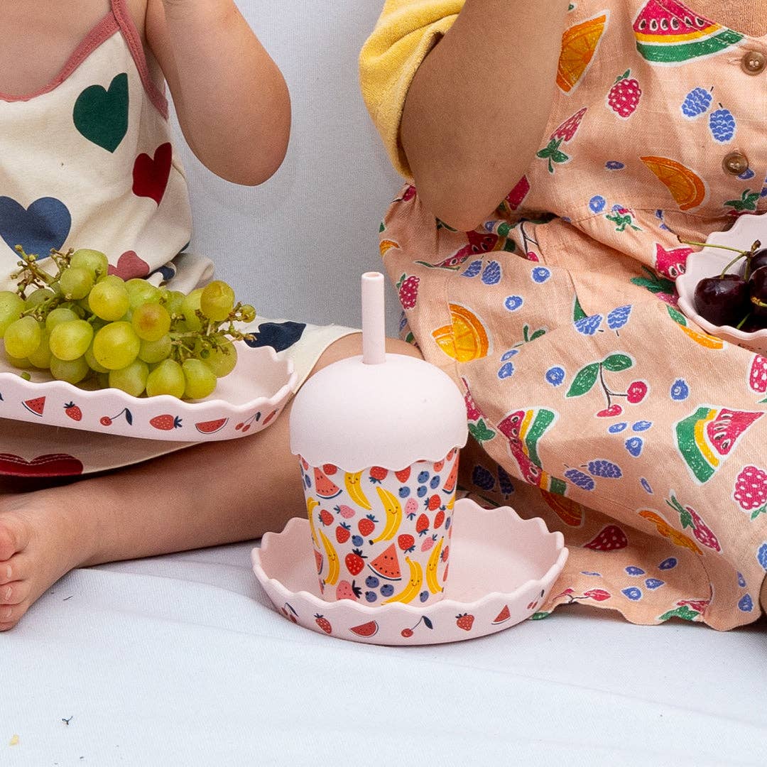 Chino Club - Pink Fruits Mini Smoothie Cup & Straw 200ml