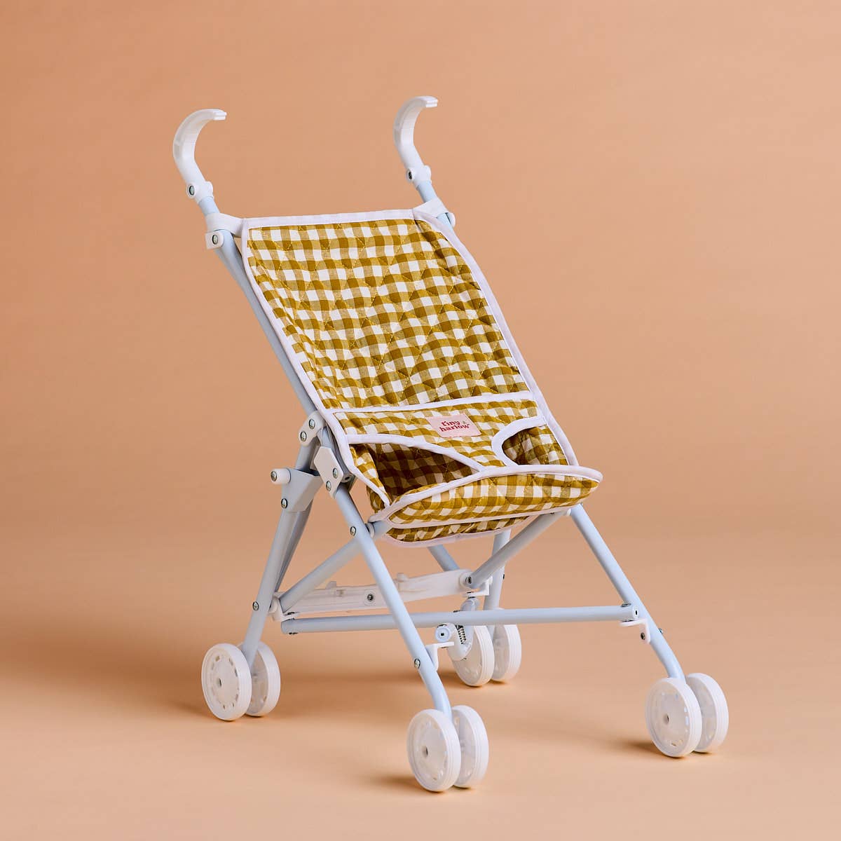 Tiny Harlow Folding Dolls Stroller - Mustard Gingham