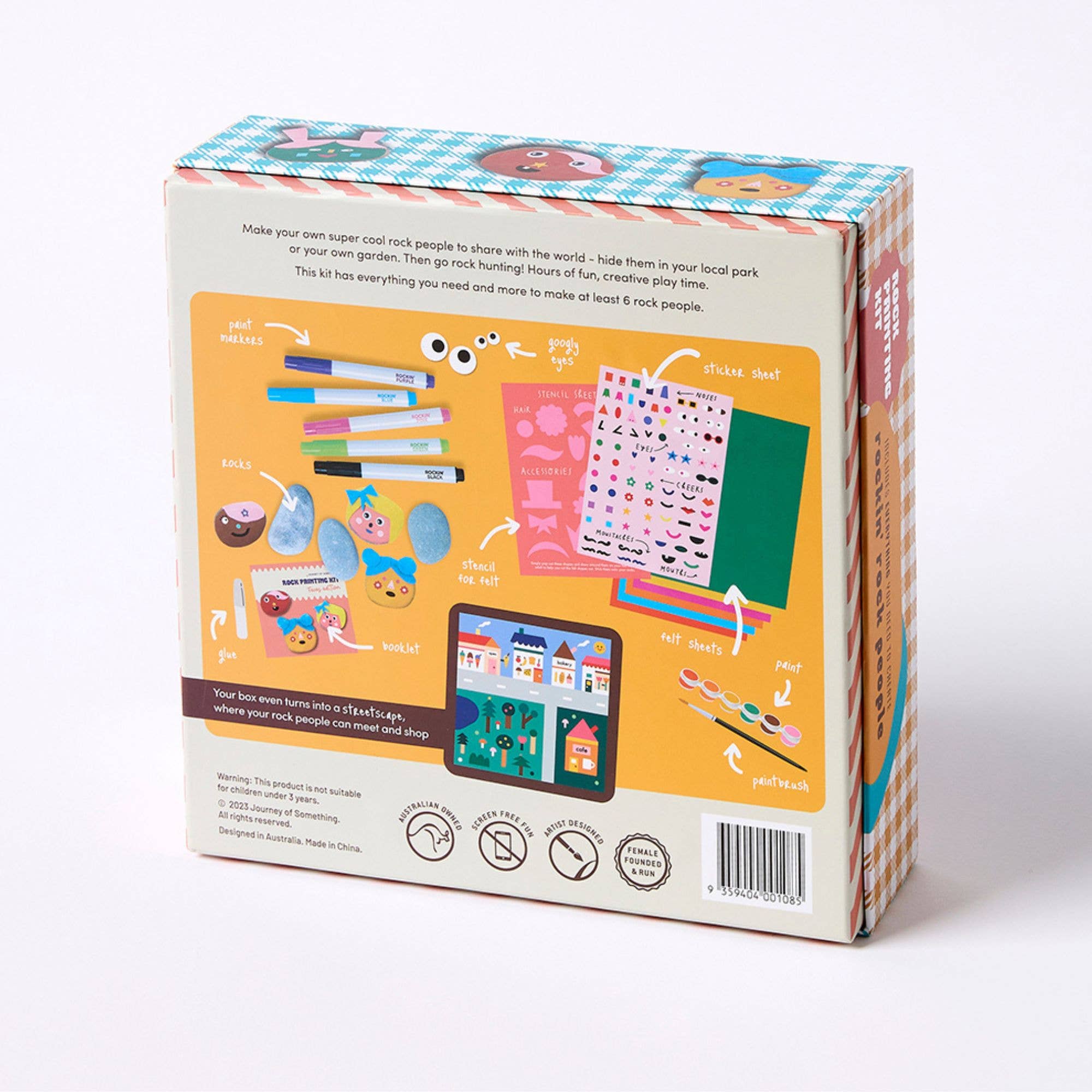 Journey Of Something - Kids Rock Painting Kit Cool Faces