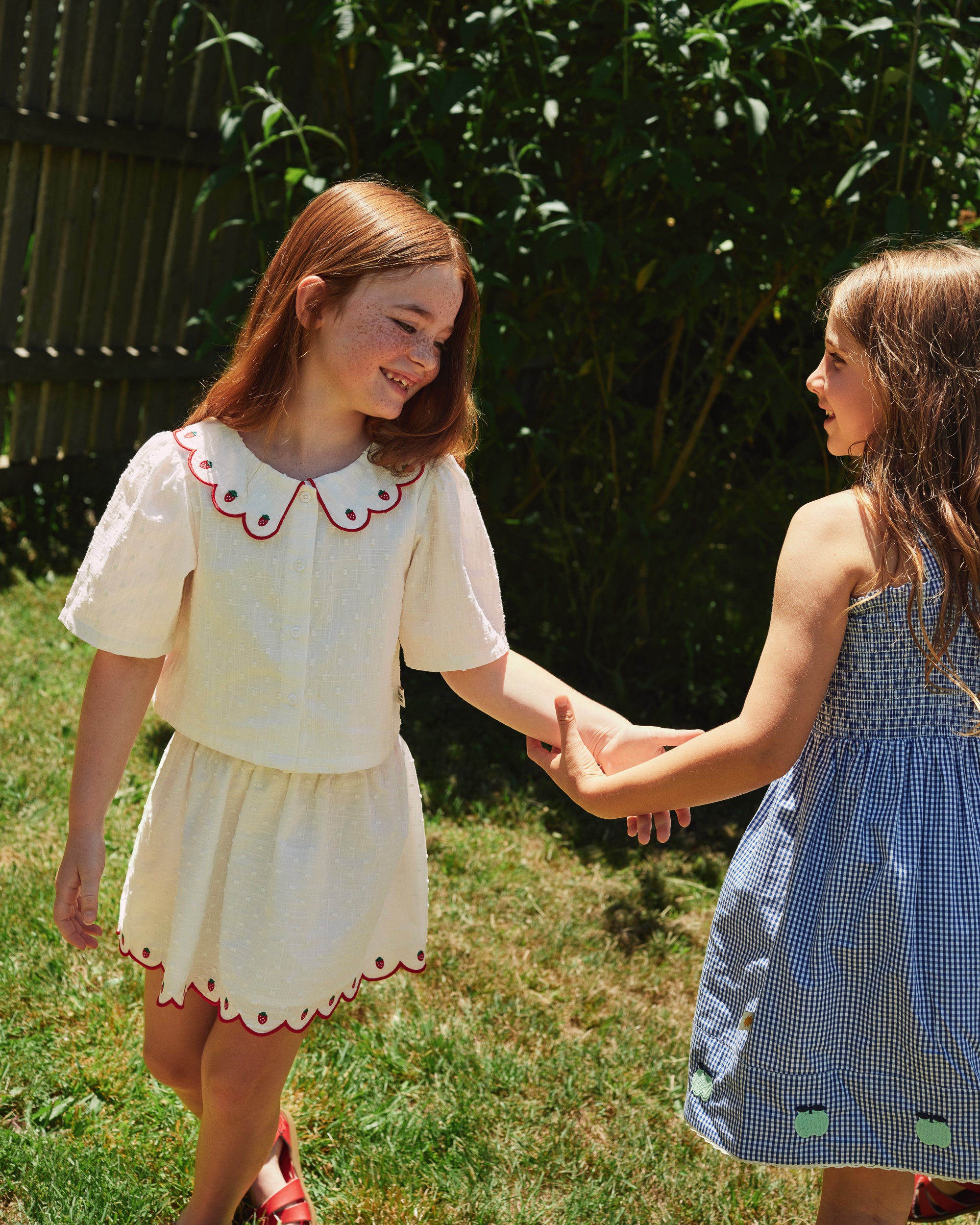 Goldie + Ace - Scallop Hem Strawberry Skirt