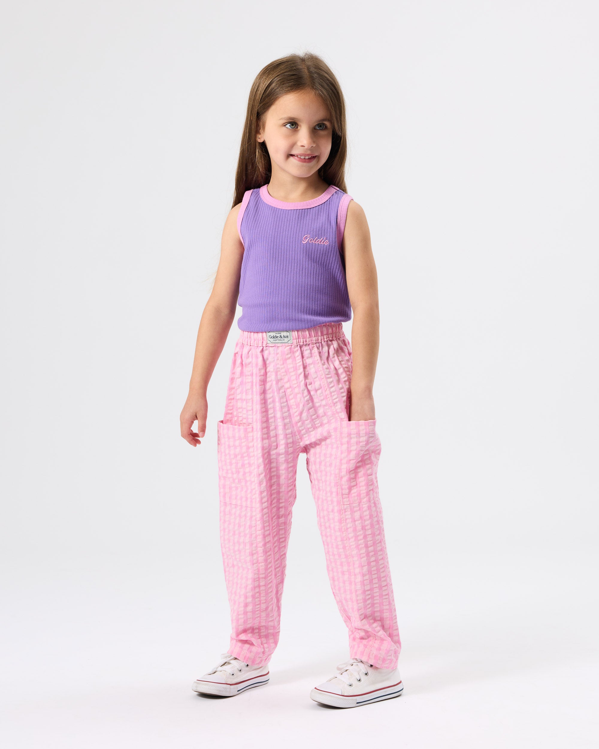 Goldie + Ace - Lightweight Gingham Kit Pocket Pant