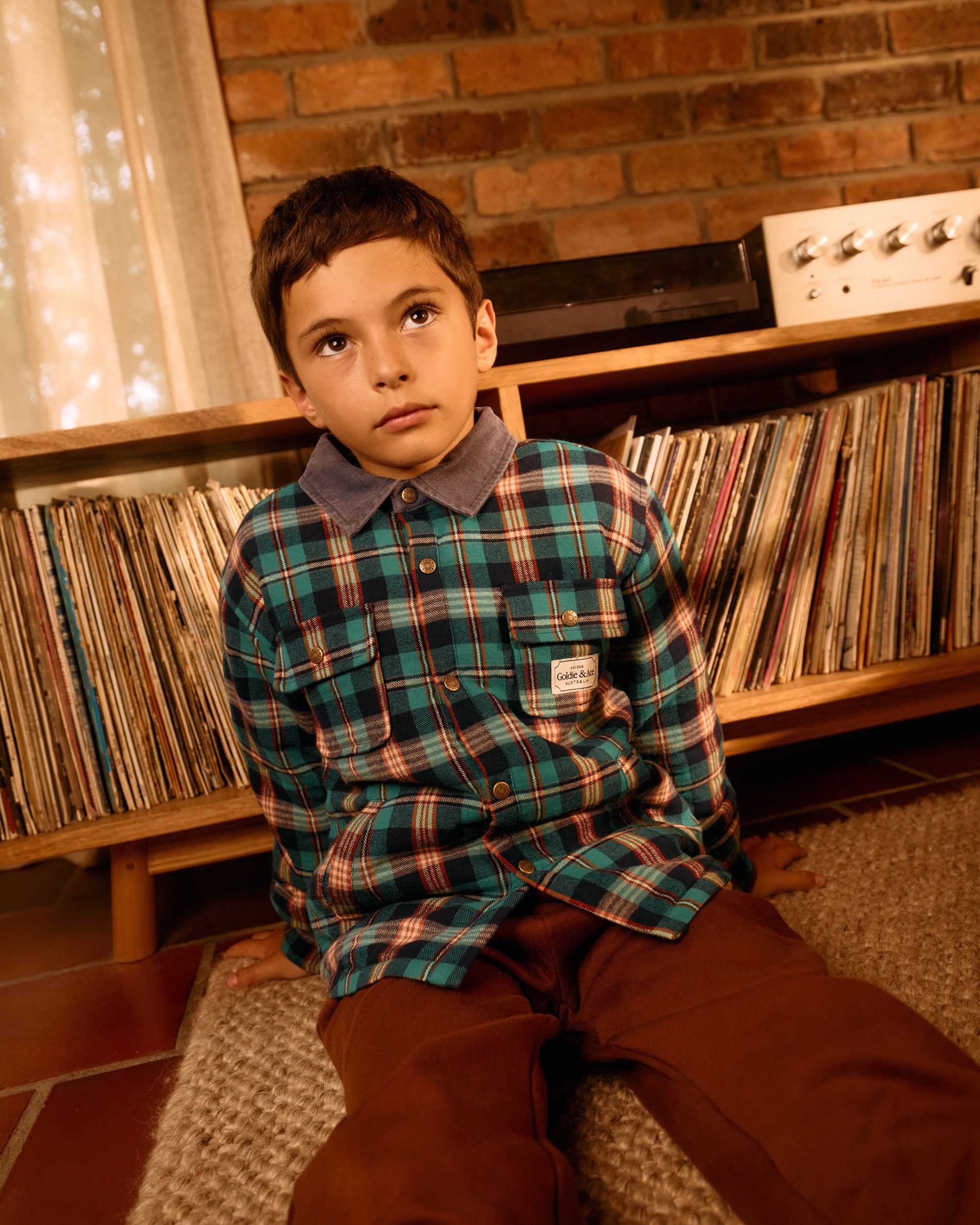 Goldie + Ace - Check Padded Shacket