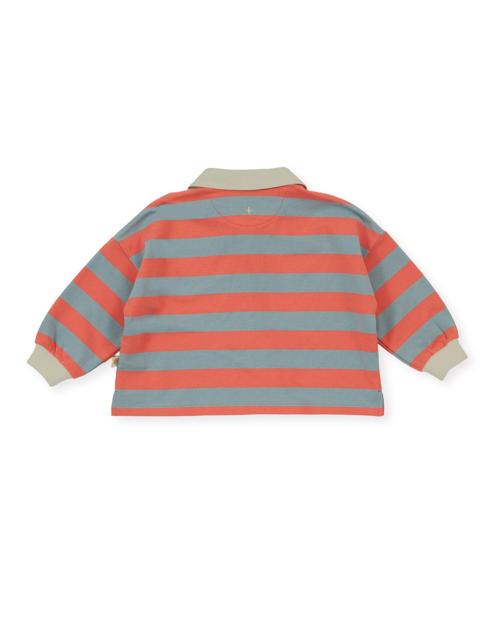 Goldie + Ace - Rugby Stripe Terry Sweat Top Orange - Size 5