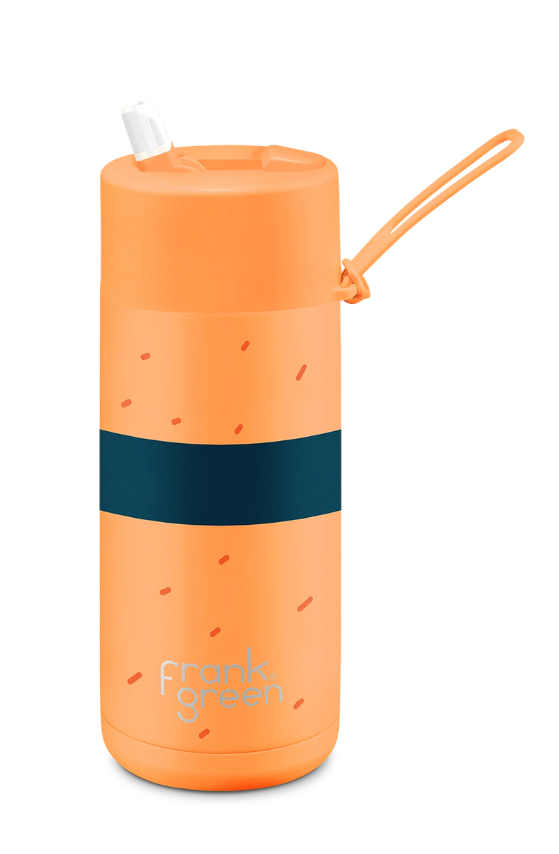 Back of orange frankster bottle