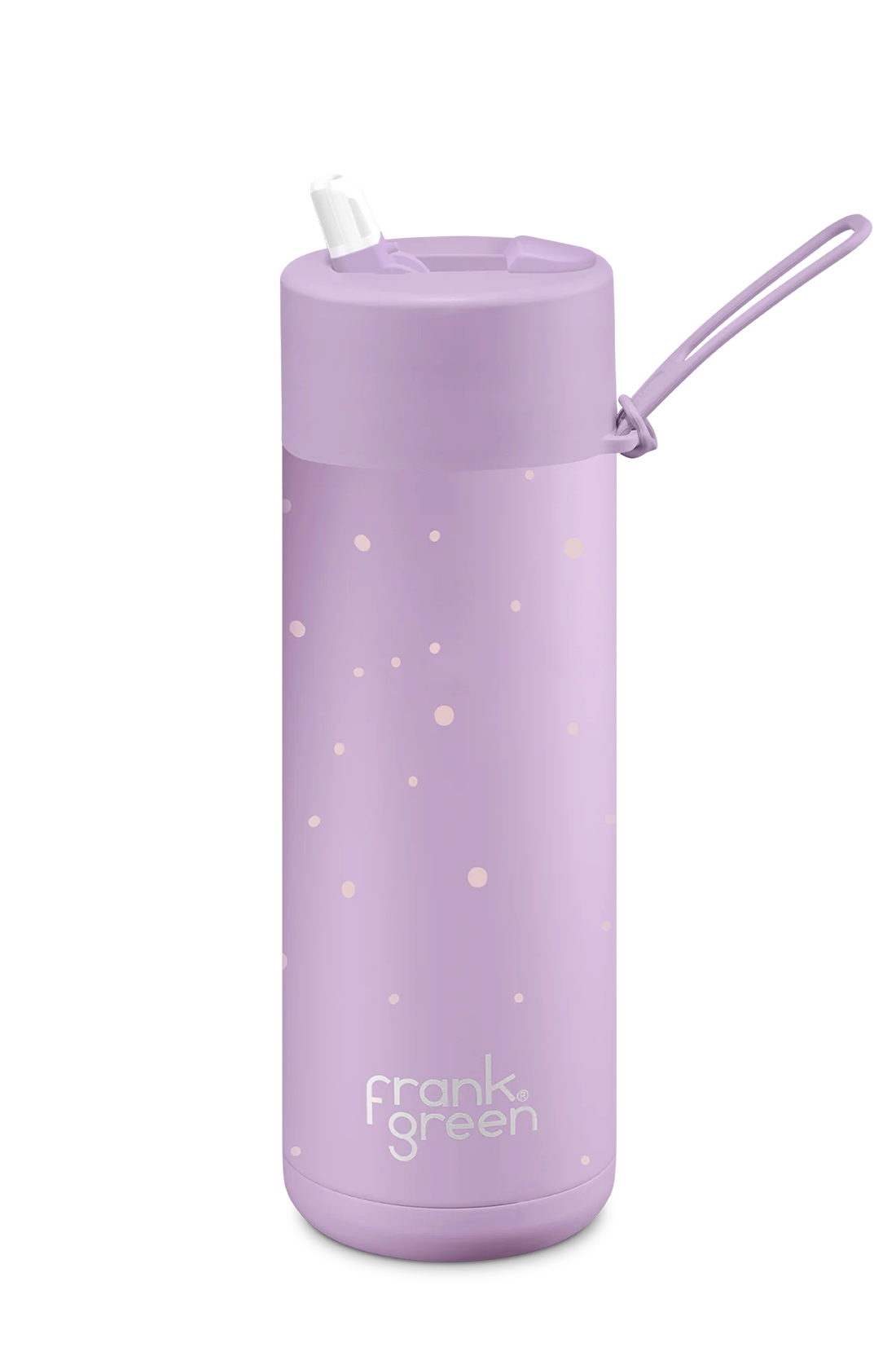 Back of lilac frankster bottle.