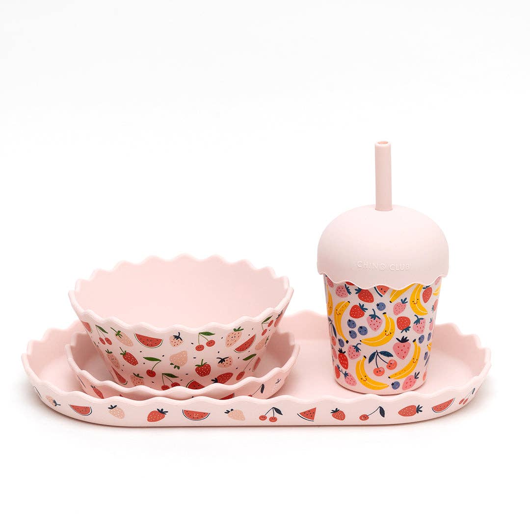 Chino Club - Pink Fruits Mini Smoothie Cup & Straw 200ml