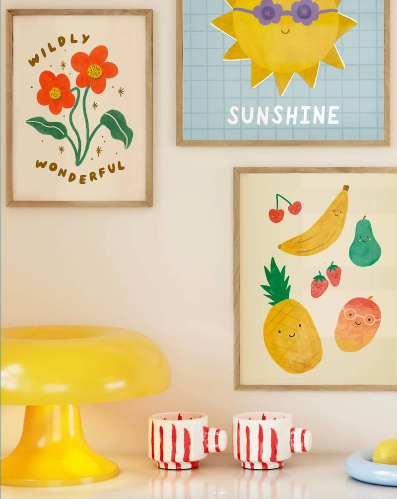 Cute Fruit Wall Art Print