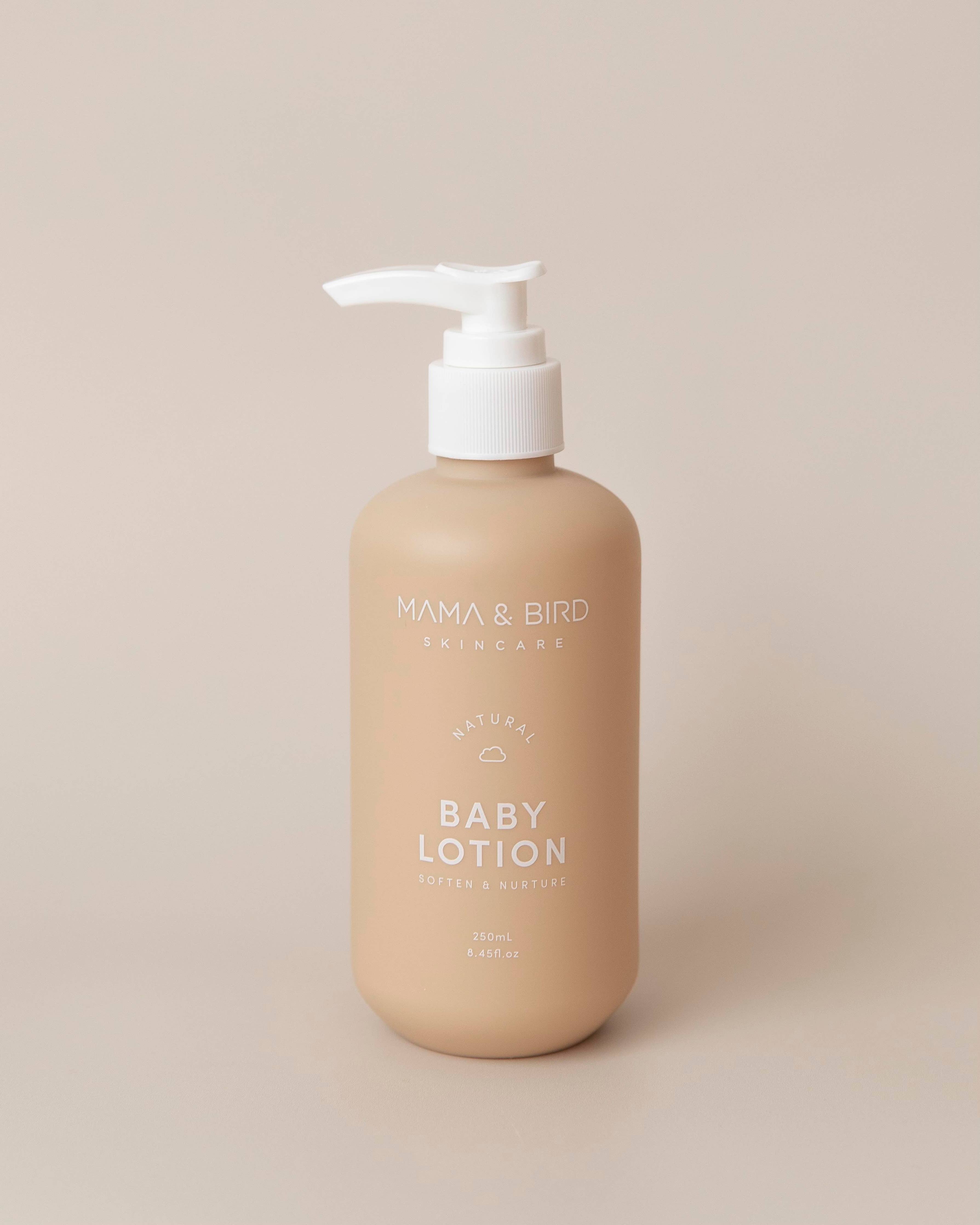 Mama and Bird baby lotion bottle.