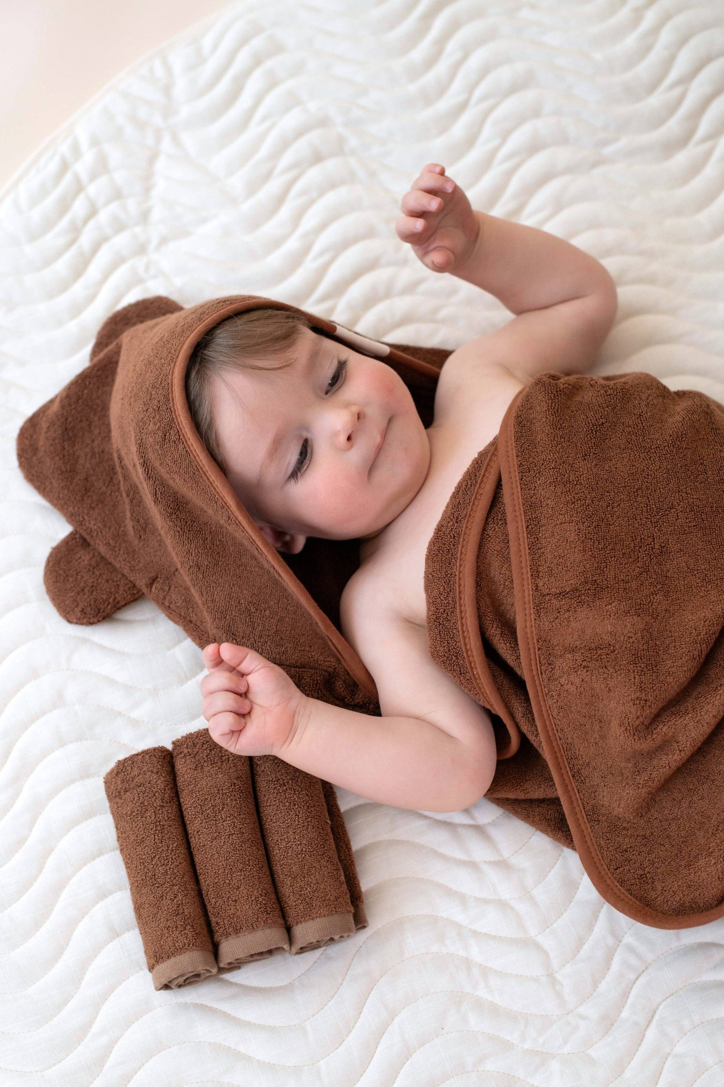 Kiin Baby - Hooded Towel Chocolate