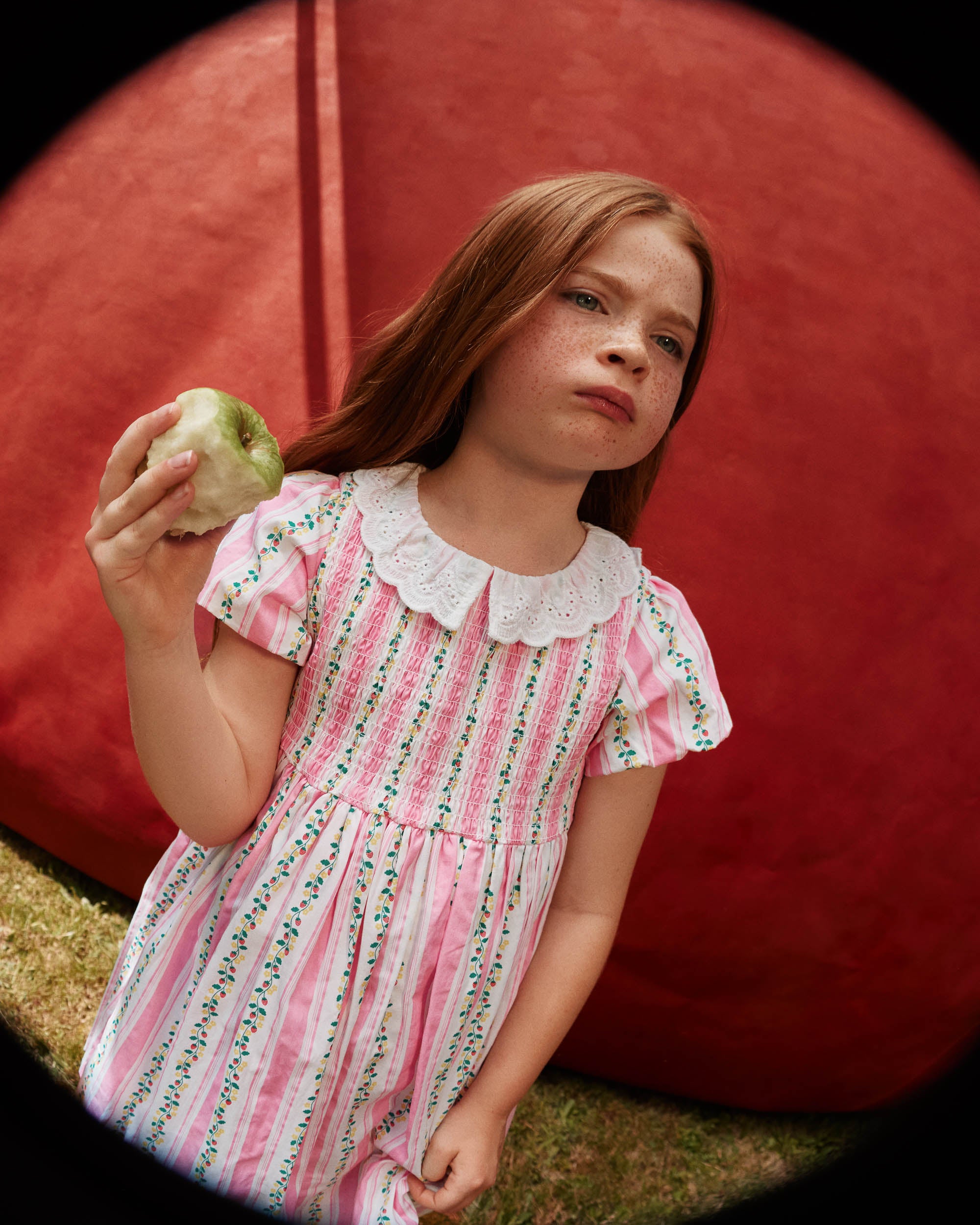 Goldie + Ace - Antique Stripe Strawberry Flo Smocked Dress