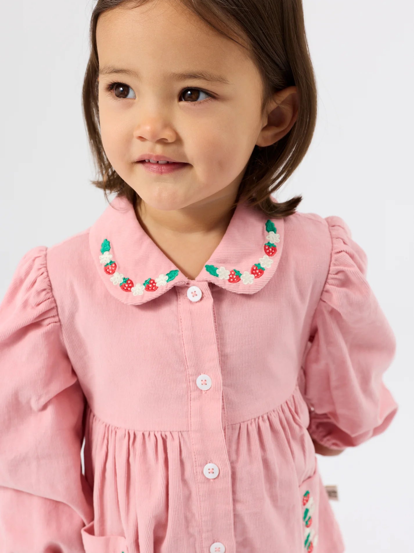 Goldie + Ace - Wild Strawberry Corduroy Collar Dress
