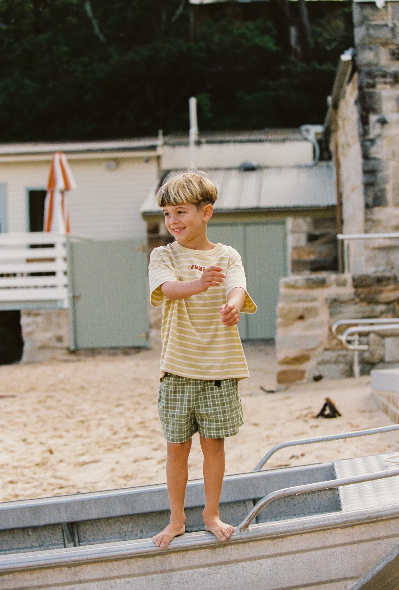 JUNI JNR - Banjo Short Green Check