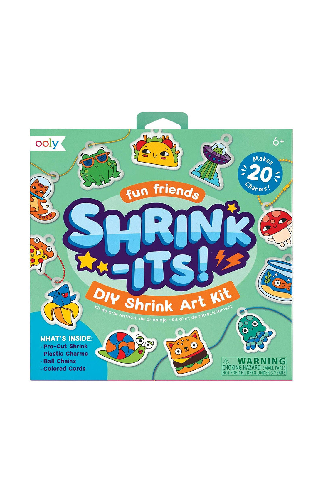 The OOLY fun friends DIY shrink art kit.