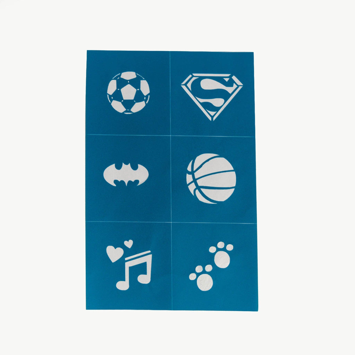 Oh Flossy Reusable Adhesive Face Paint Stencils - Teal