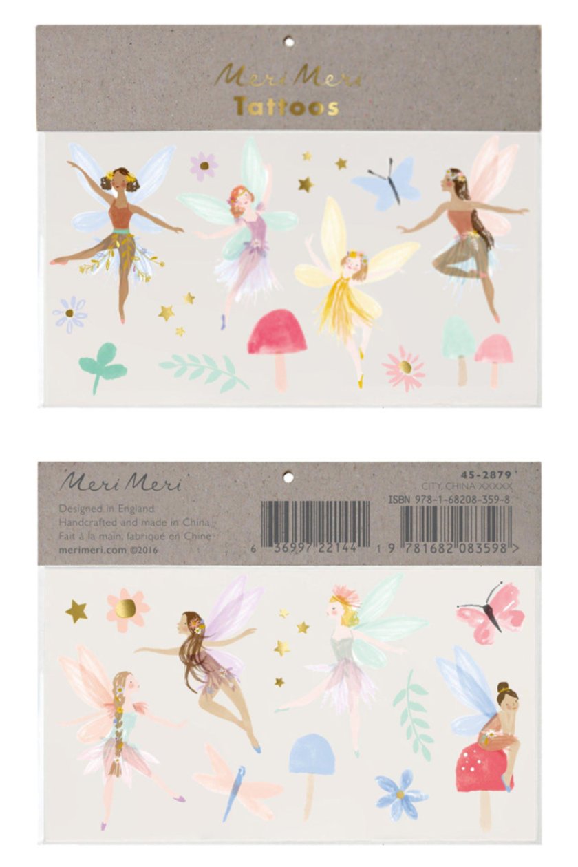 MERI MERI Fairy Tattoos (Pack of 2).