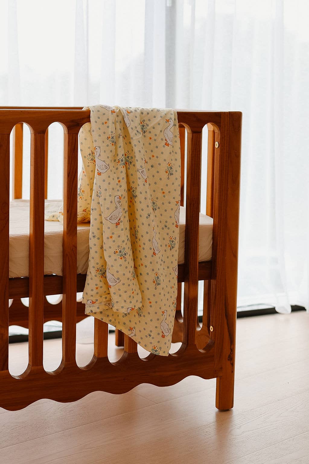 The Name Nest - French Geese Baby Swaddle Wrap