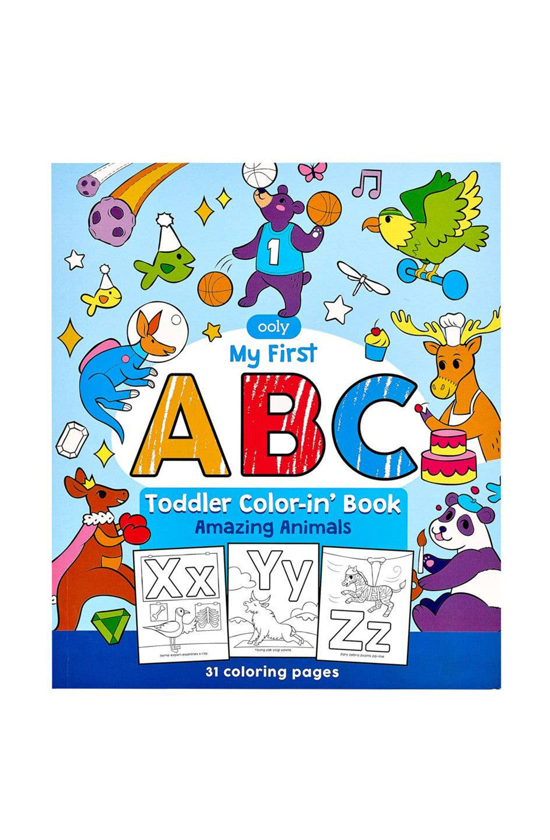 The ABC: Amazing animals toddler colouring book.