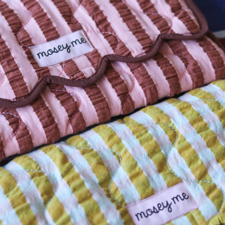 Mosey Me Sundae Seersucker Change Mat interior