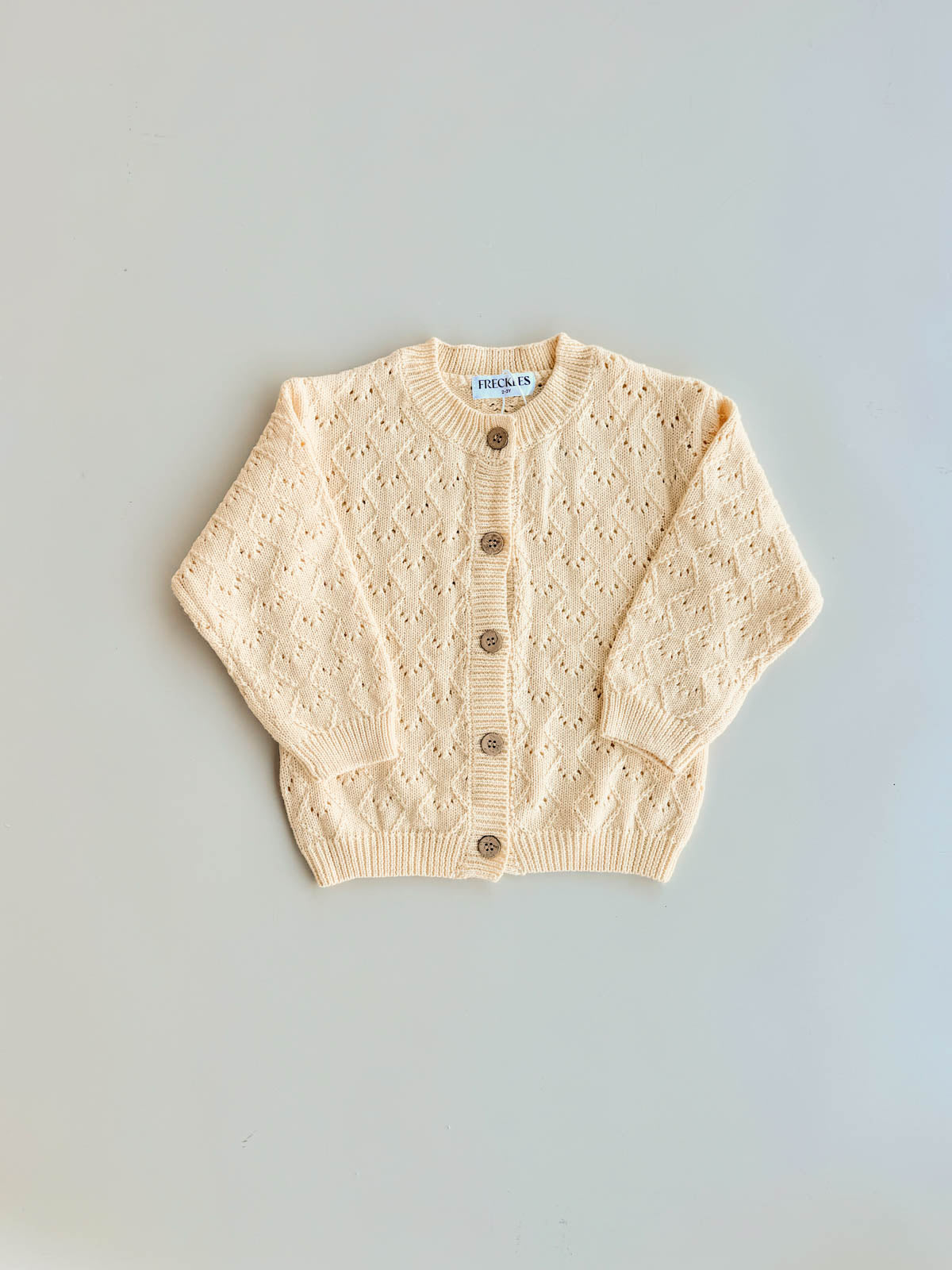 Freckles the Label Mila Pointelle Cardigan Butter
