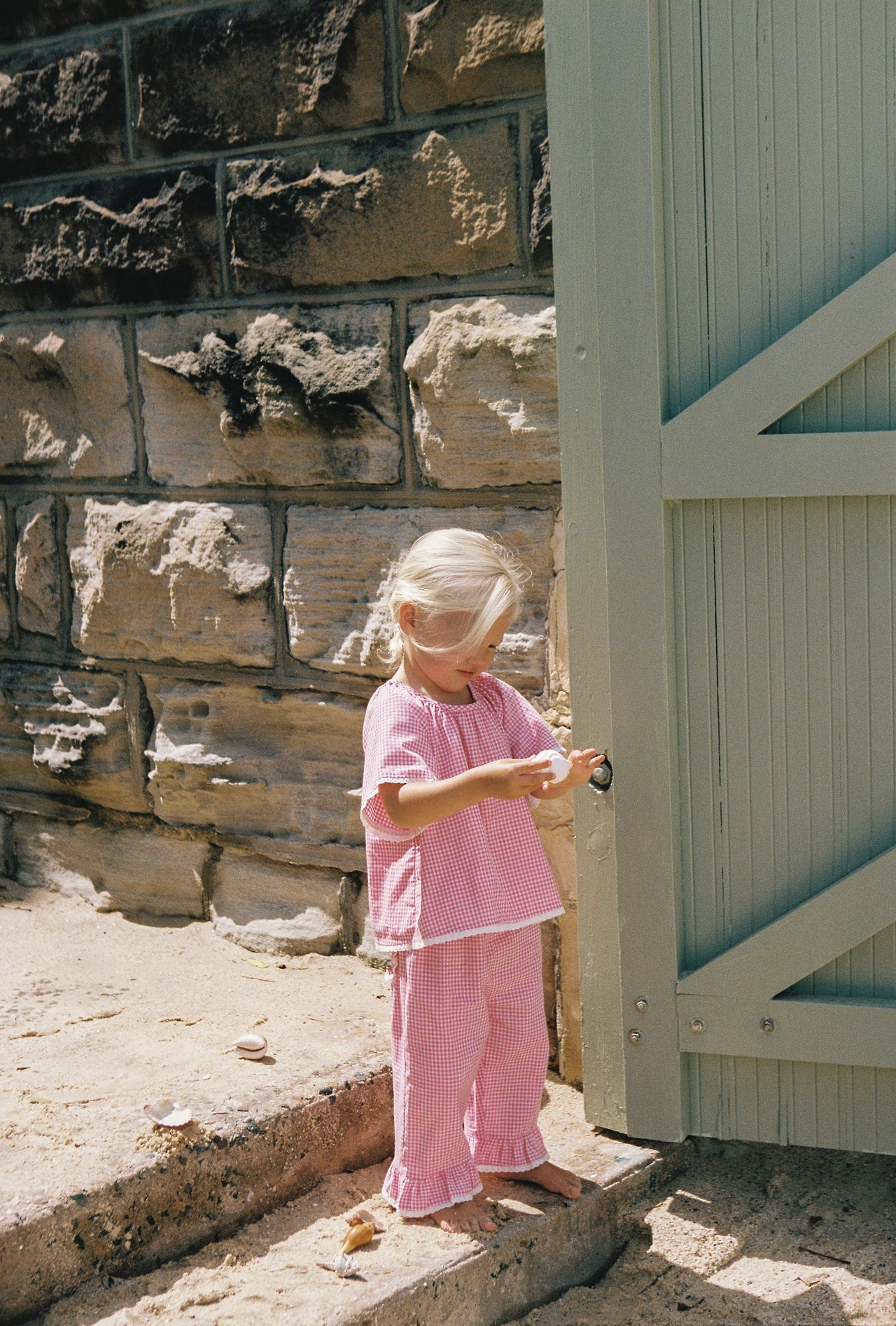 JUNI JNR - Dora Pant Strawberry Gingham