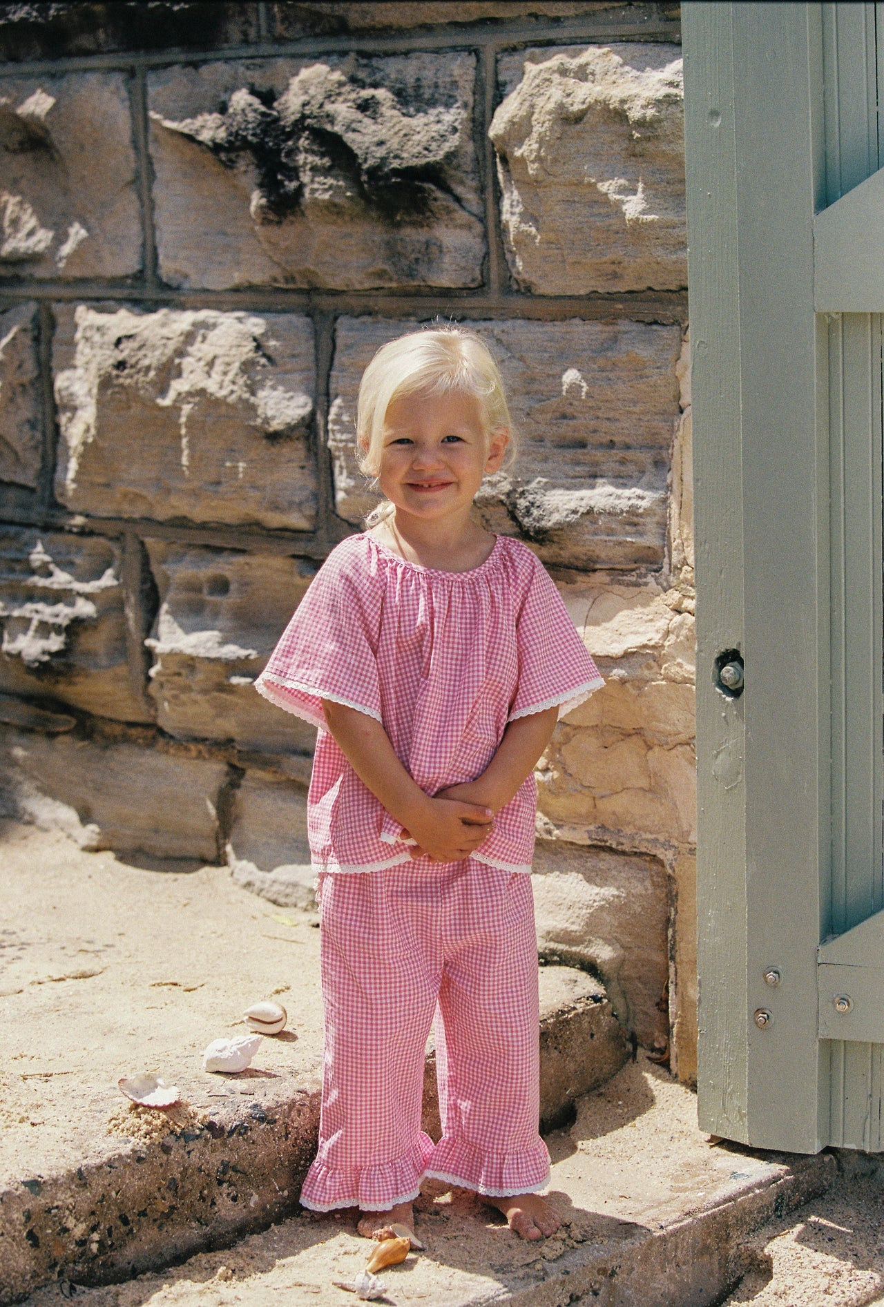 JUNI JNR - Penny Blouse Strawberry Gingham