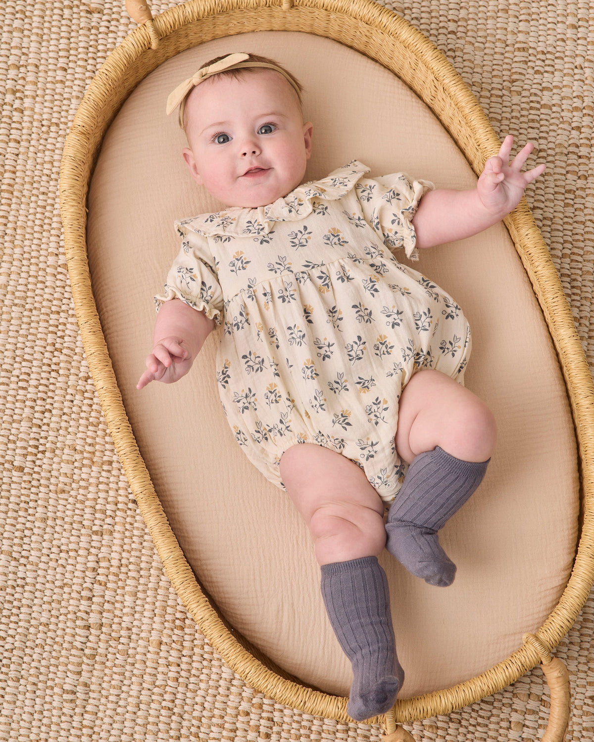 Quincy Mae Collared Romper French Floral