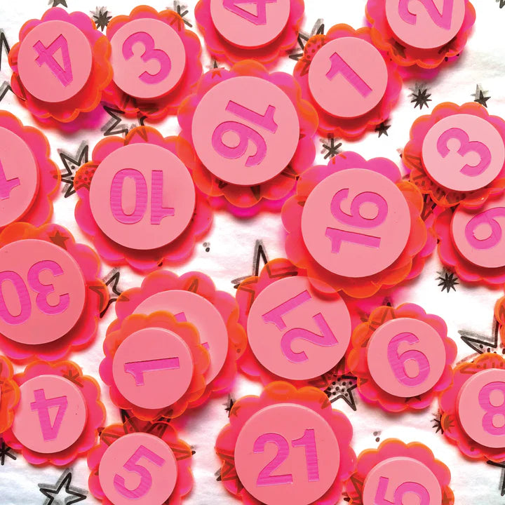 HELLO KIT CO  Birthday Badge! Pinks.